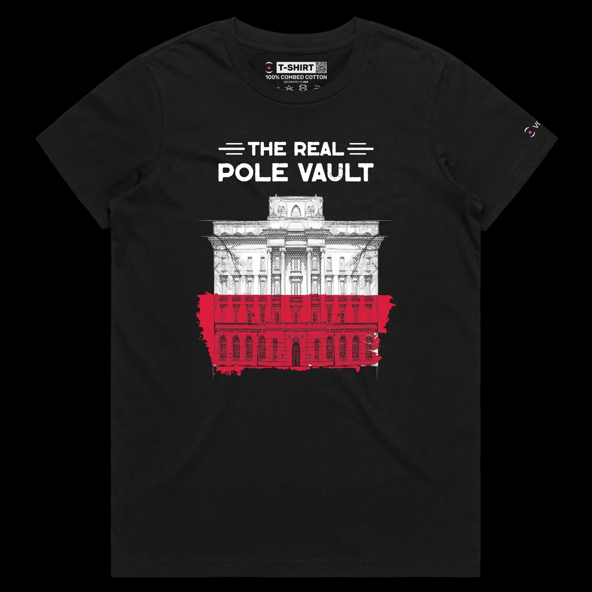 VOICEART Black Female Regular Bank of Poland Economics T-Shirt Premium Quality Graphic Design Treasury Vault Play Tee