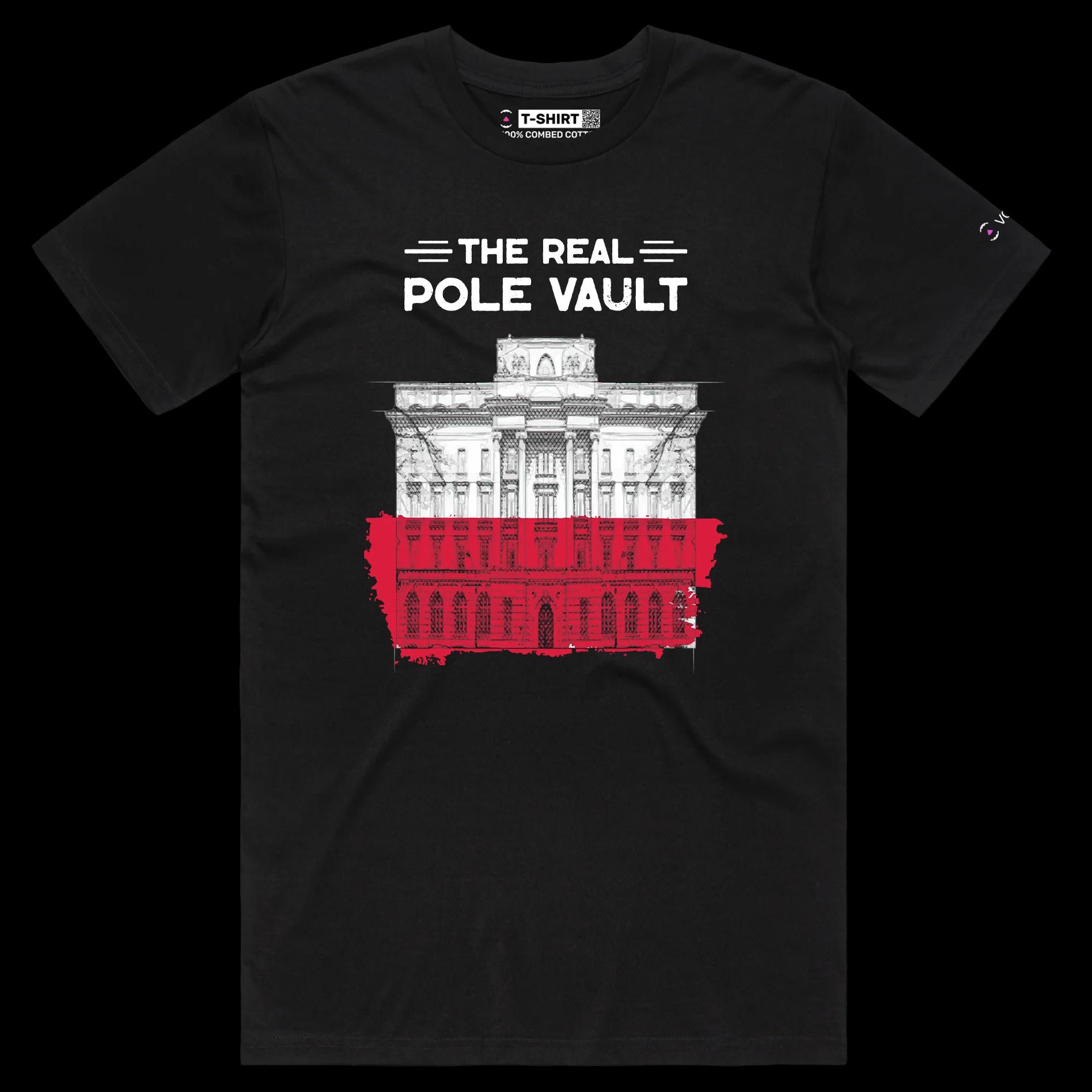 VOICEART Black Female Regular Bank of Poland Economics T-Shirt Premium Quality Graphic Design Treasury Vault Play Tee