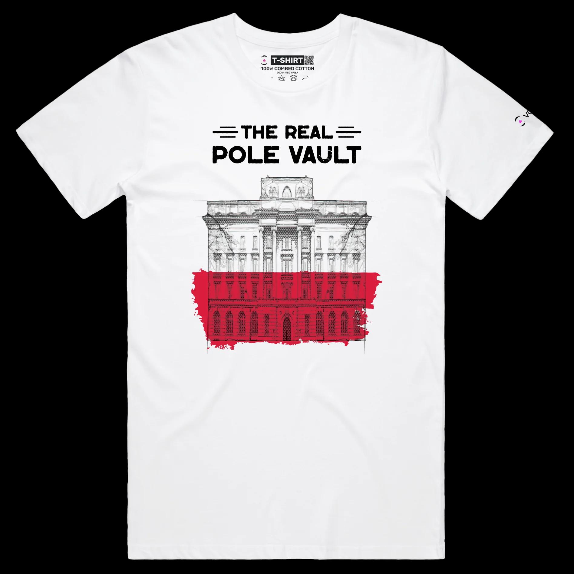 VOICEART White Male Regular Bank of Poland Economics T-Shirt Premium Quality Graphic Design Treasury Vault Play Tee