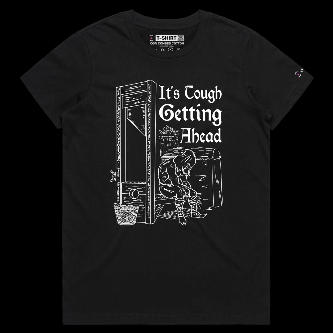 VOICEART Black Female Regular Troubled Executioner Funny T-Shirt Premium Graphic Quality Design Death Penalty Dark Humor