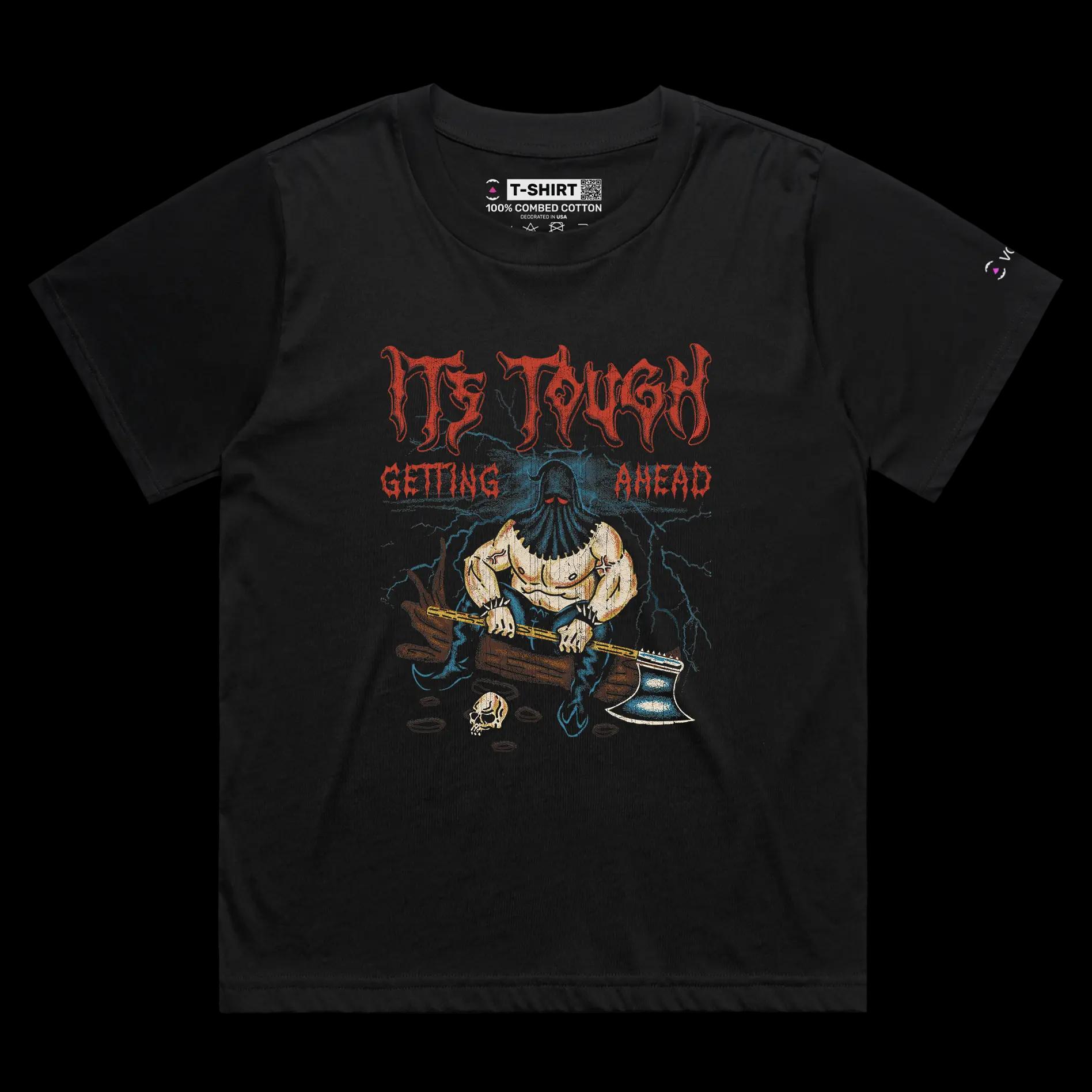 VOICEART Black Female Loose Troubled Executioner Funny T-Shirt Premium Graphic Quality Design Death Penalty Dark Humor
