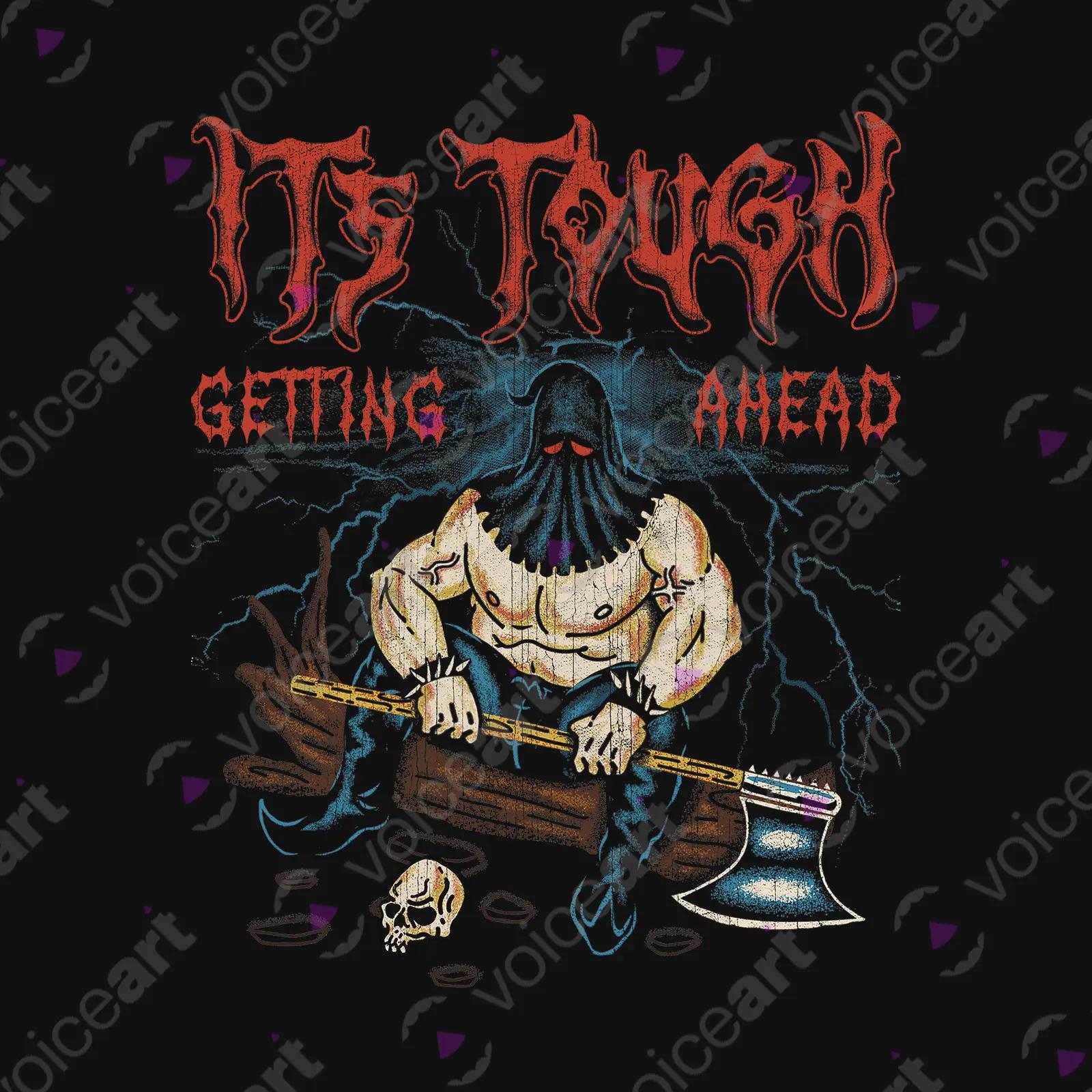 VOICEART Watermark Troubled Executioner Funny T-Shirt Premium Graphic Quality Design Death Penalty Dark Humor
