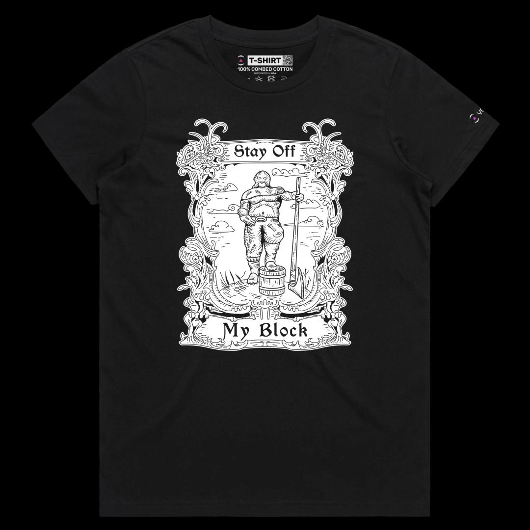 VOICEART Black Female Regular Executioner Funny T-Shirt Premium Dark Humor Graphic Design Sarcastic Middle Ages Beheading