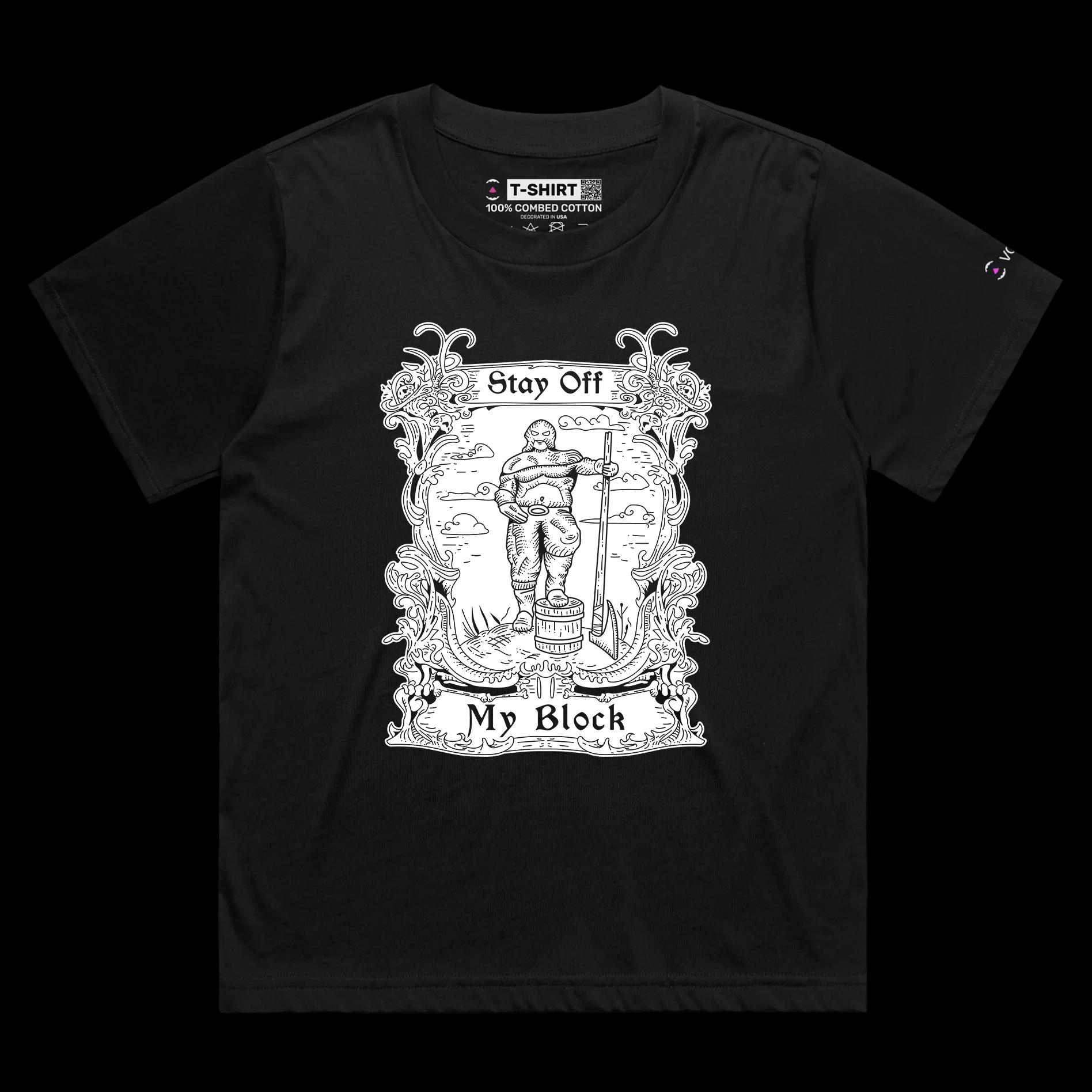 VOICEART Black Female Loose Executioner Funny T-Shirt Premium Dark Humor Graphic Design Sarcastic Middle Ages Beheading