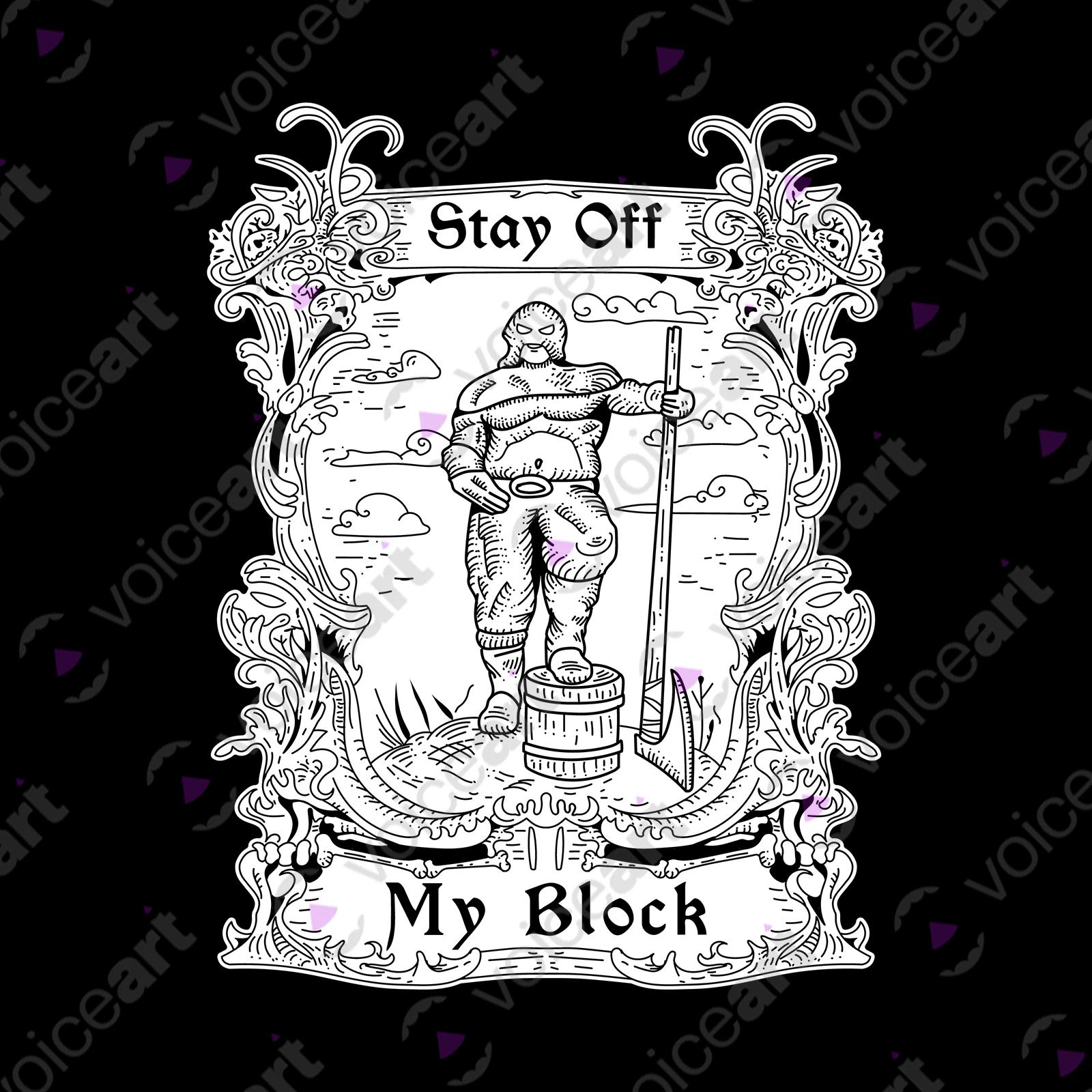 VOICEART Black Watermark Executioner Funny T-Shirt Premium Dark Humor Graphic Design Sarcastic Middle Ages Beheading
