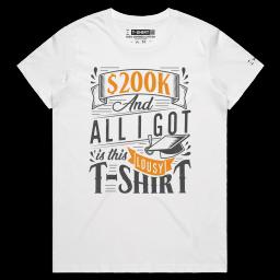 Million Dollars T-Shirt_v1_Female MAPLE White