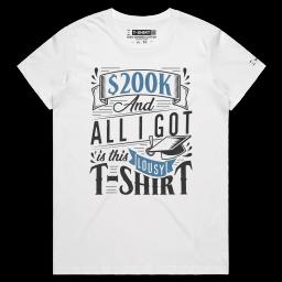 Million Dollars T-Shirt_v2_Female MAPLE White