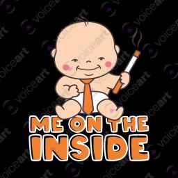 Smoking Baby Adult_Watermark Black