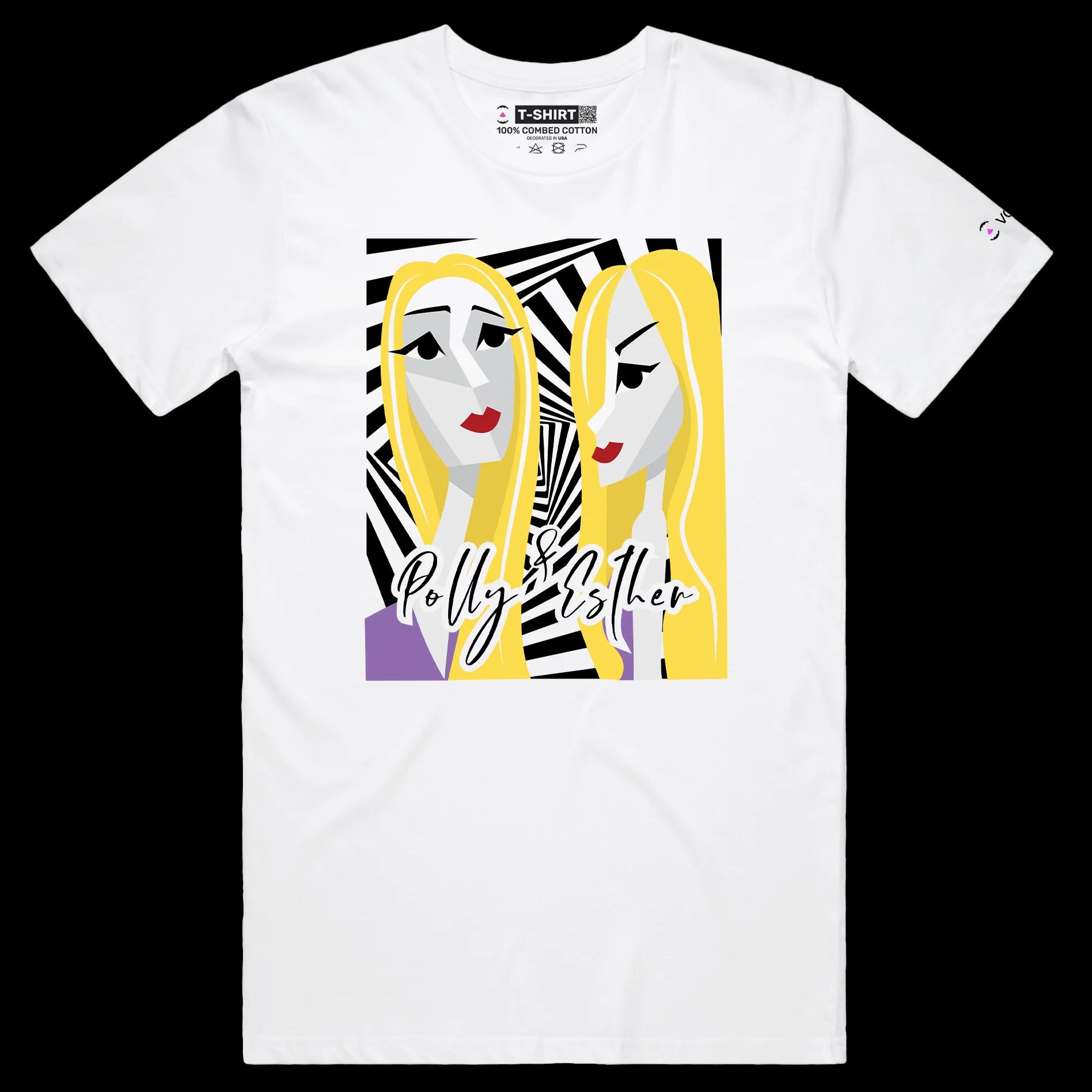 VOICEART White Male Regular Polyester Funny Wordplay T-Shirt with Premium Quality Graphic Design Two Plastic Women Tee