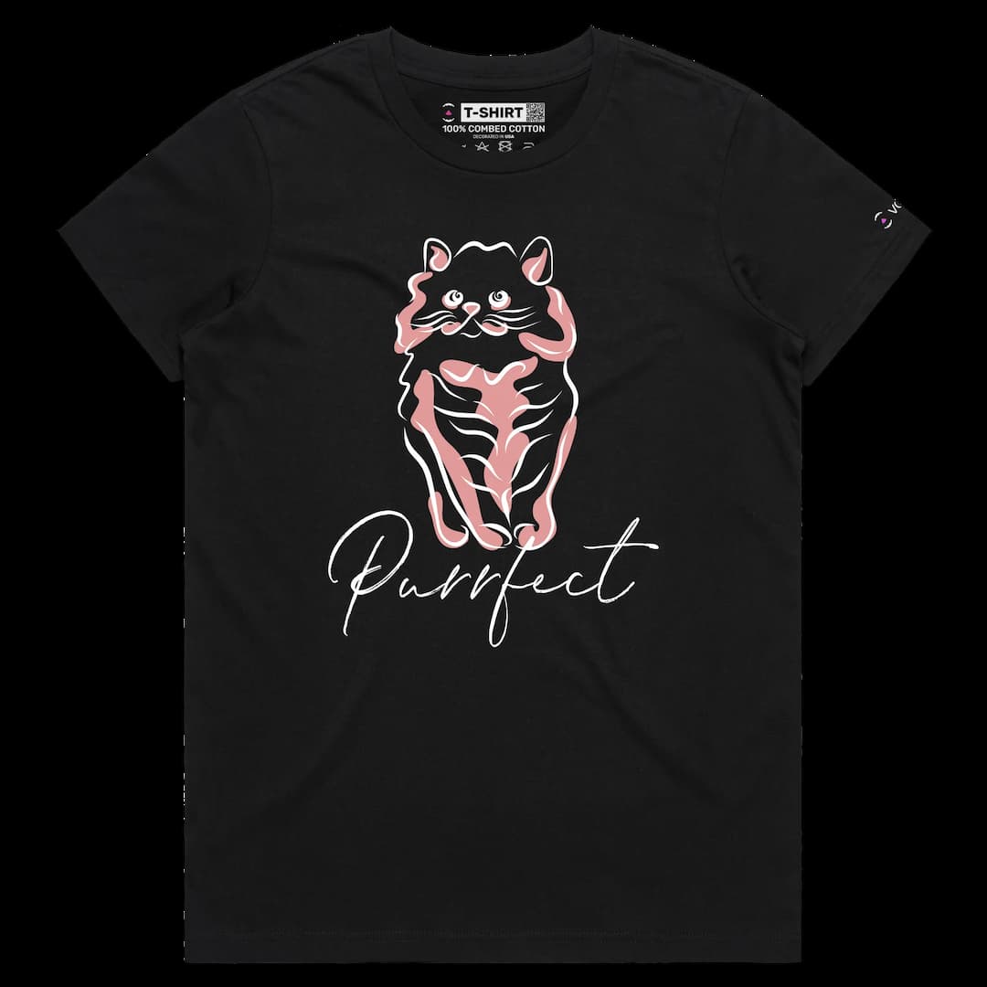 Black Female Your ‘Purrfect’ Cat T-shirt design VOICEART