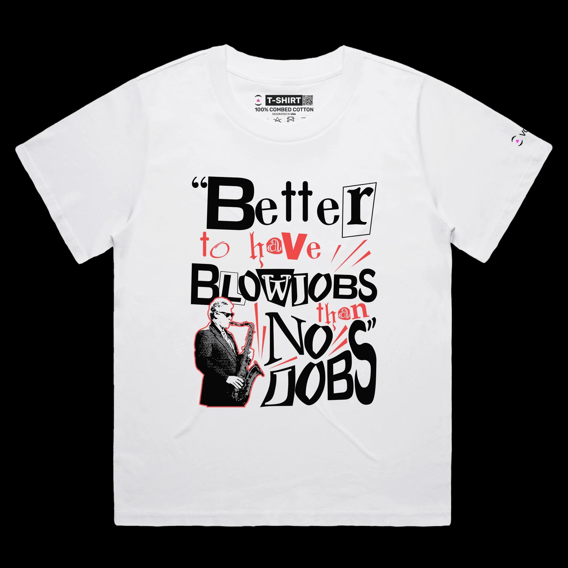 VOICEART White Female Loose President Clinton Funny Quote Political T-Shirt Premium Graphic Monica Lewinsky Love Affair