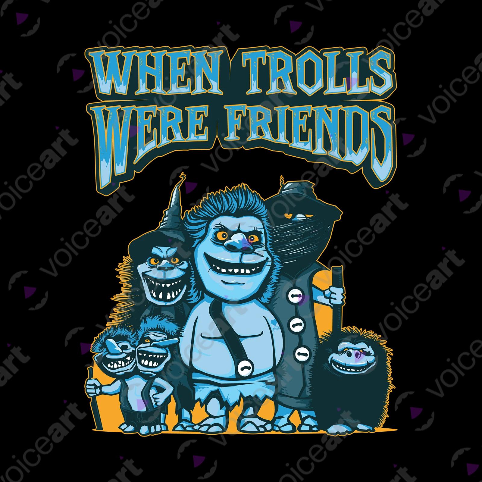 VOICEART Black Watermark Funny Trolls Offensive T-Shirt with Premium Quality Graphic A Tee for Friendships and Trolling