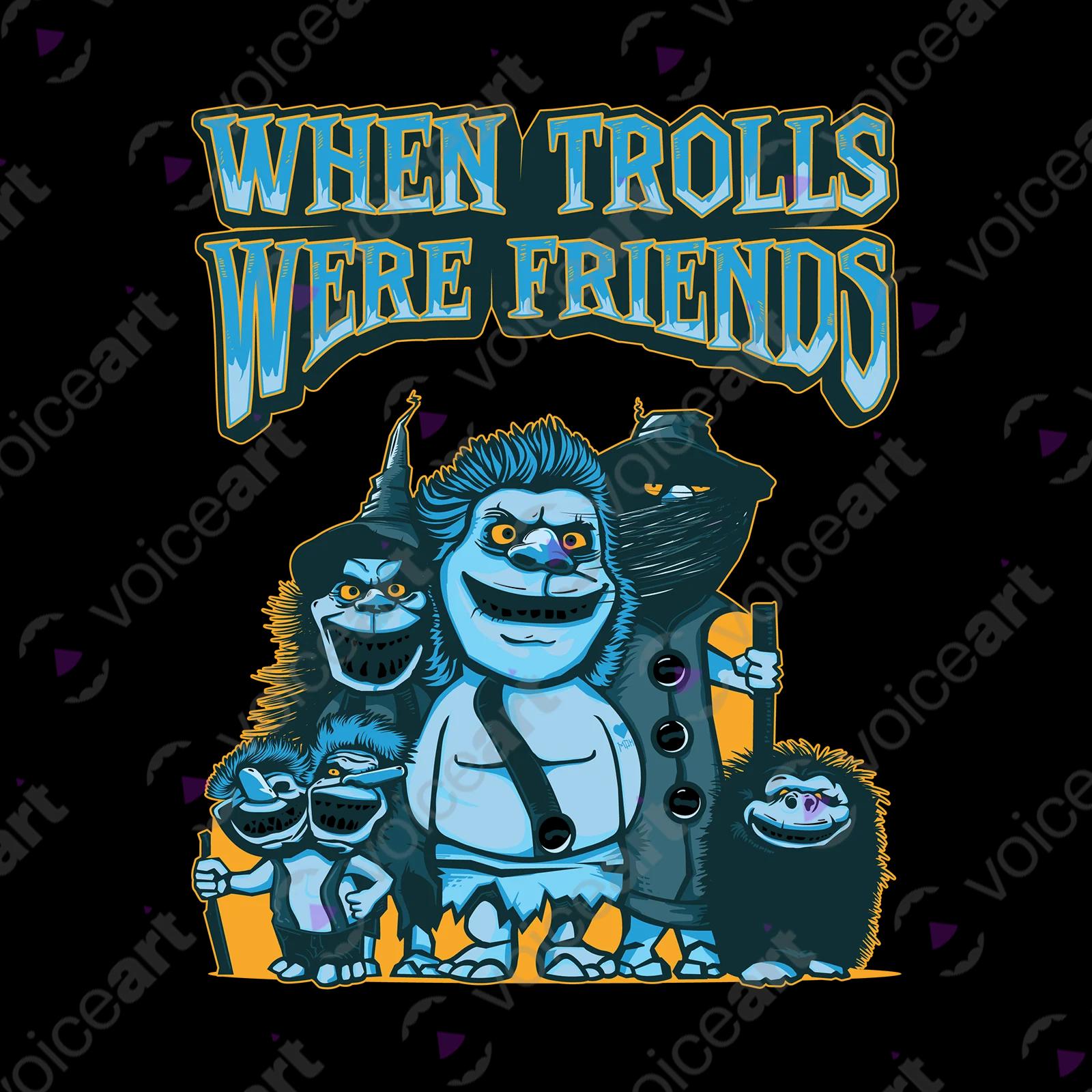 VOICEART White Watermark Funny Trolls Offensive T-Shirt with Premium Quality Graphic A Tee for Friendships and Trolling