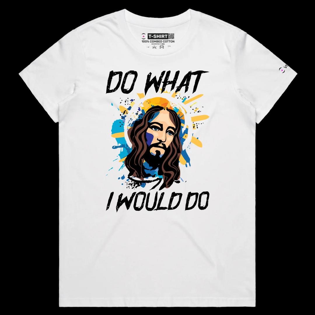 VOICEART White Female Regular Jesus Christ Righteousness T-Shirt with Premium Quality Graphic Design Religion and Faith Tee