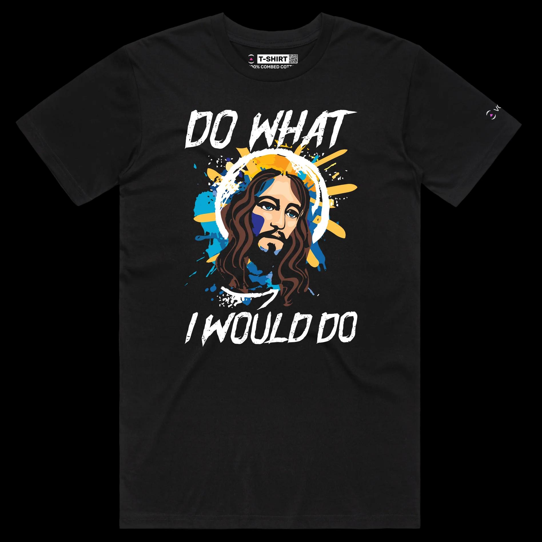 VOICEART Black Male Regular Jesus Christ Righteousness T-Shirt with Premium Quality Graphic Design Religion and Faith Tee
