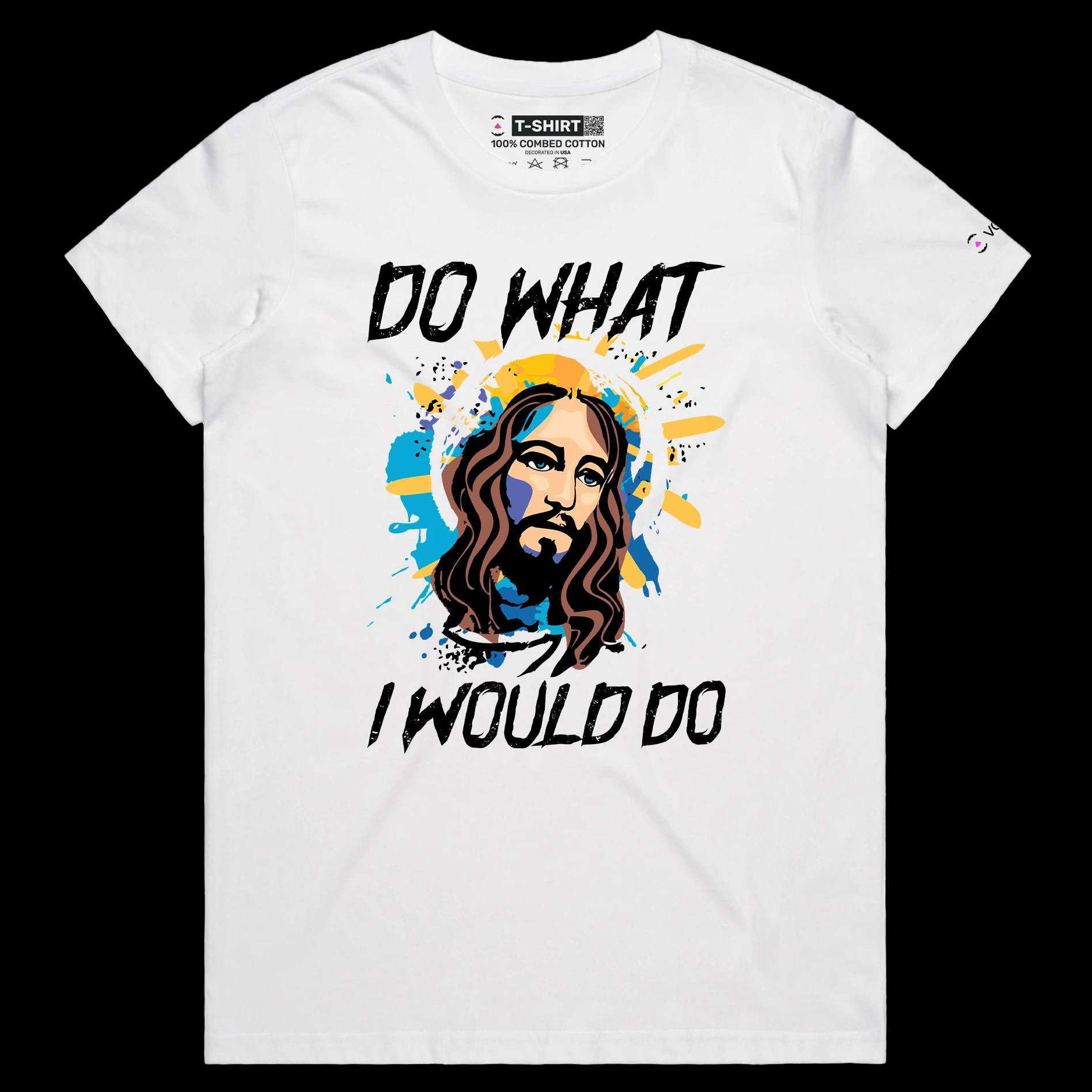 VOICEART White Female Regular Jesus Christ Righteousness T-Shirt with Premium Quality Graphic Design Religion and Faith Tee