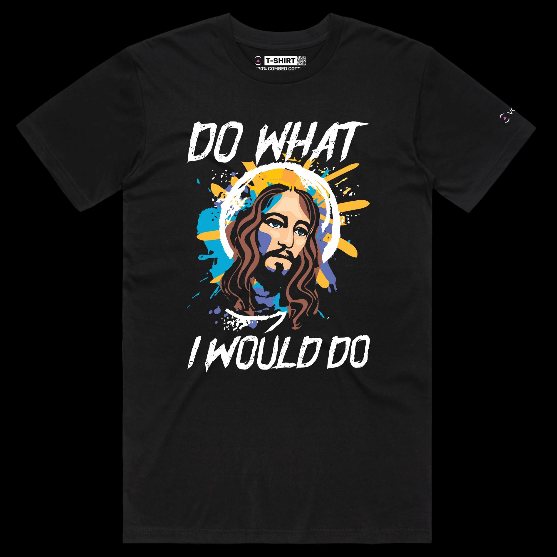 VOICEART Black Male Regular Jesus Christ Righteousness T-Shirt with Premium Quality Graphic Design Religion and Faith Tee