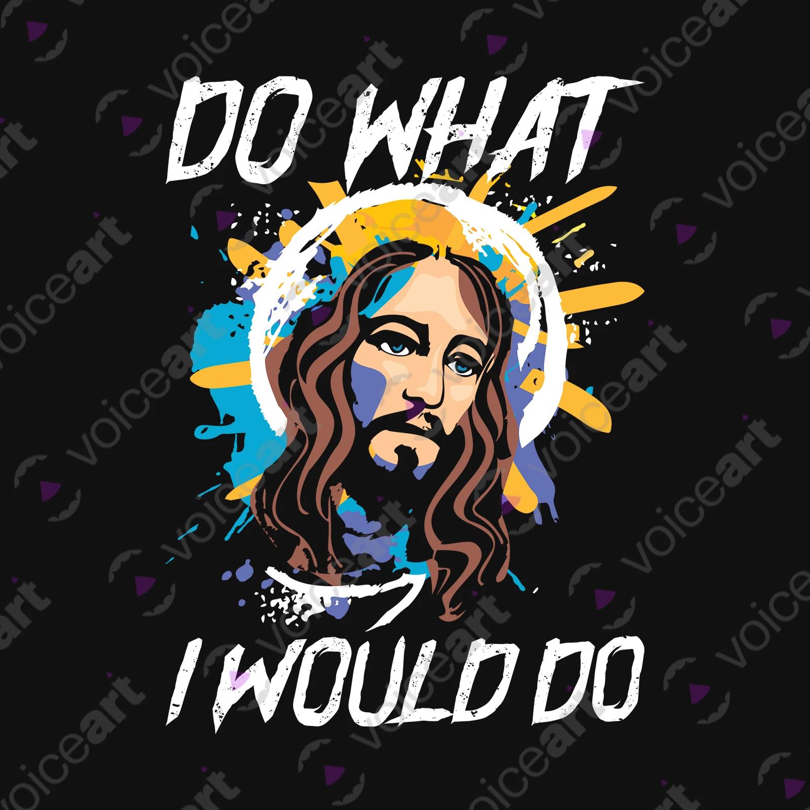 VOICEART Black Watermark Jesus Christ Righteousness T-Shirt with Premium Quality Graphic Design Religion and Faith Tee