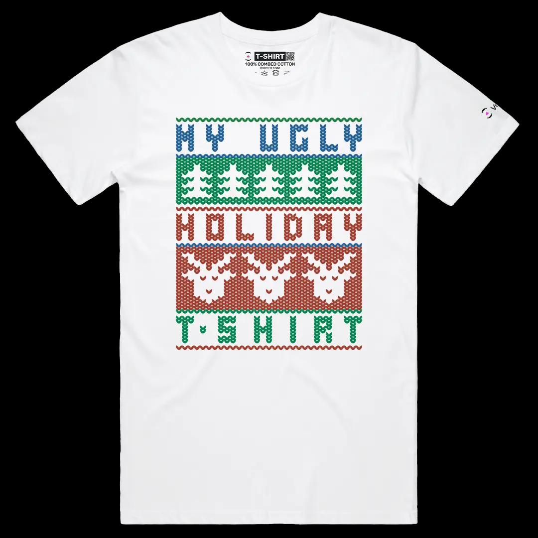 VOICEART White Male Regular Funny and Ugly Holiday T-Shirt with Premium Quality Graphic Design for Religions and Occasions