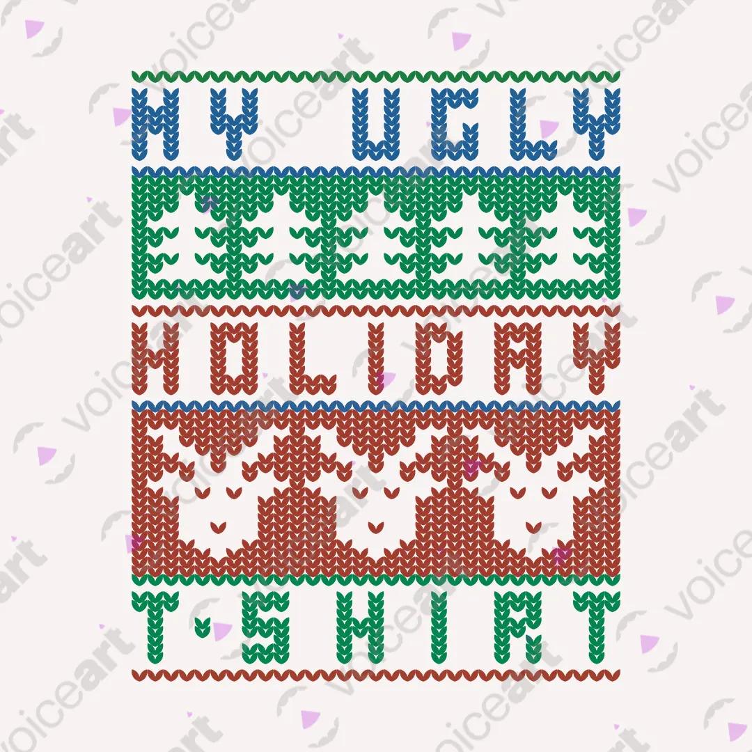 VOICEART Watermark Funny and Ugly Holiday T-Shirt with Premium Quality Graphic Design for Religions and Occasions