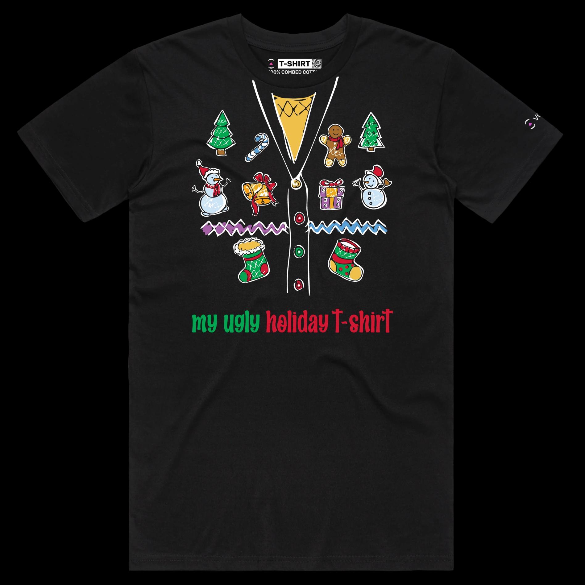Black Male ‘My Ugly Holiday T-shirt’ design VOICEART