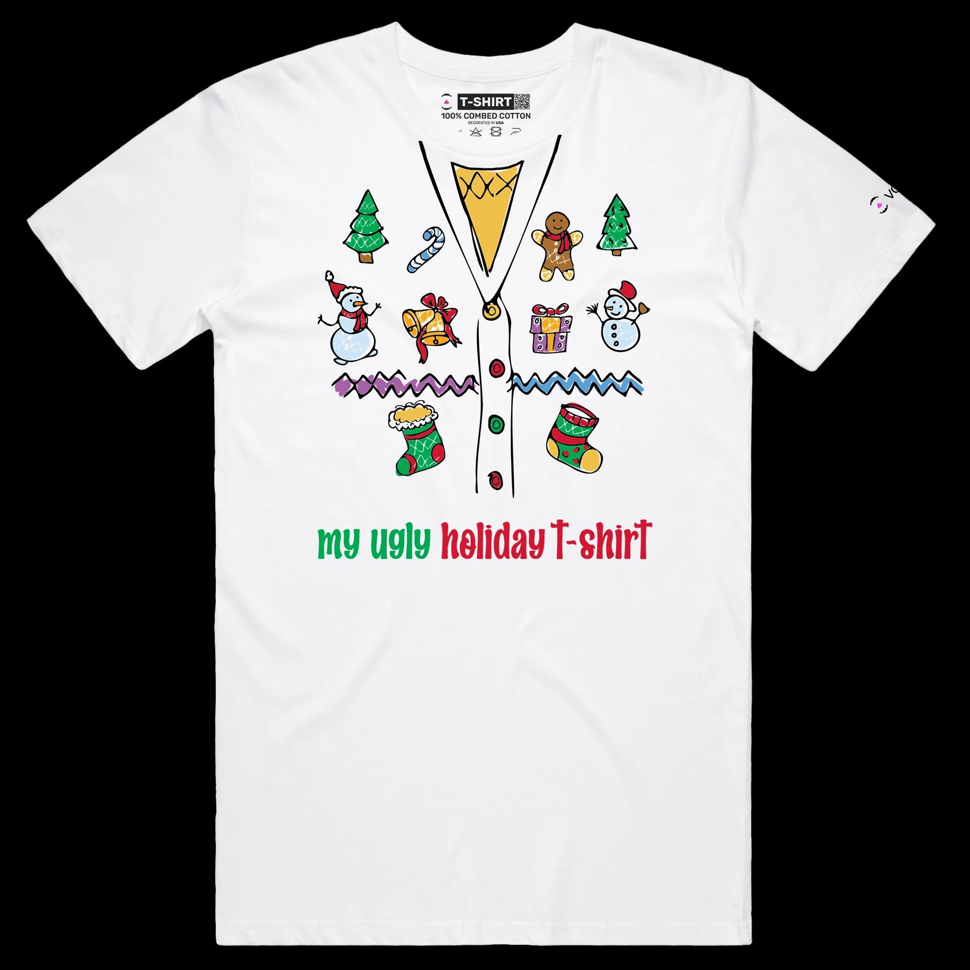 White Male ‘My Ugly Holiday T-shirt’ design VOICEART