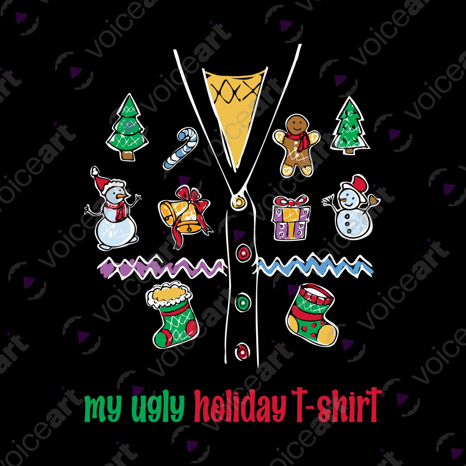 Black watermark ‘My Ugly Holiday’ design VOICEART