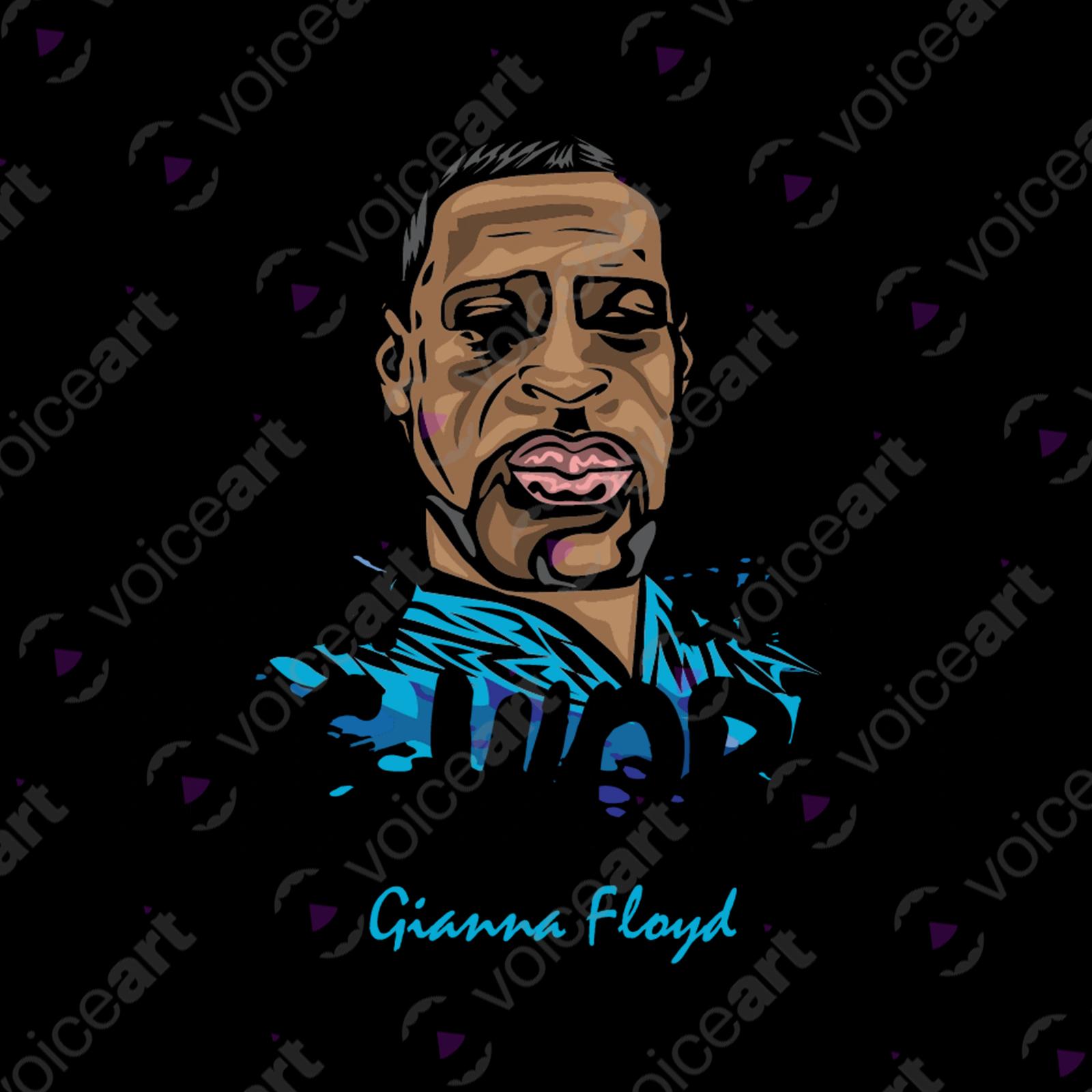 VOICEART White Watermark Floyd Changed The World T-Shirt with Premium Quality Graphic and Design Gianna Floyd Quote Tee