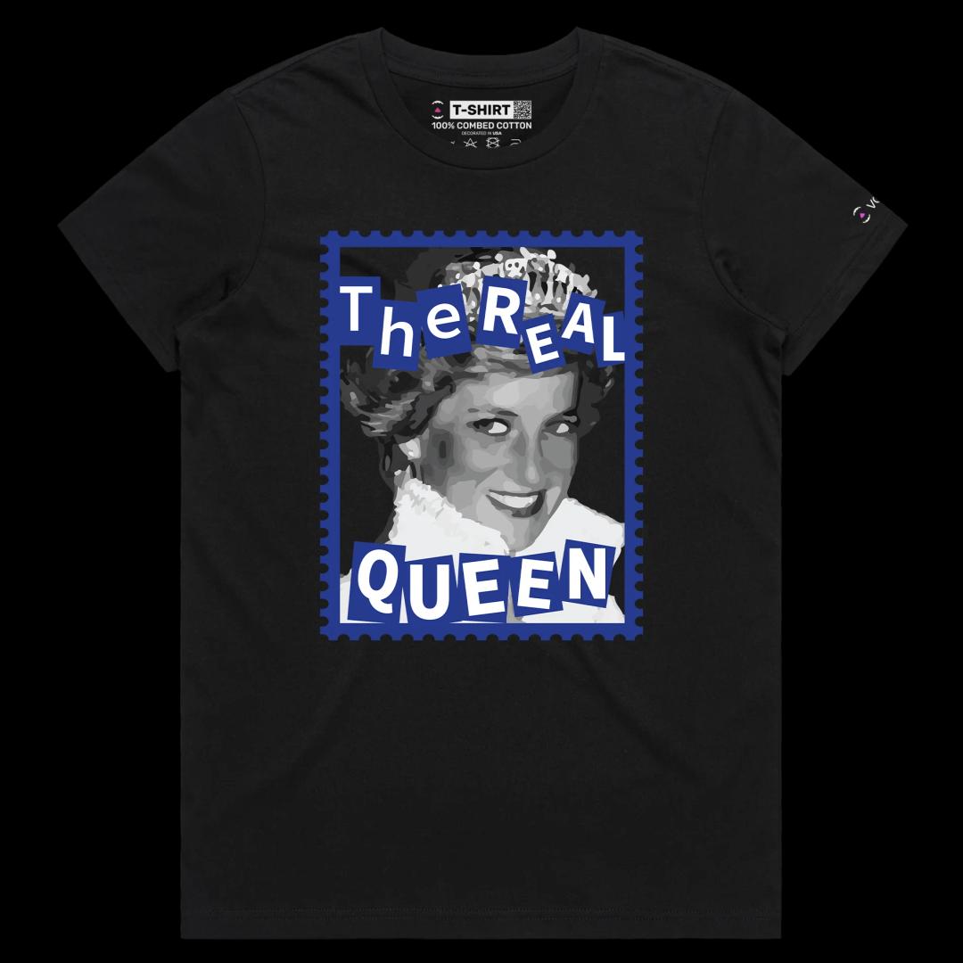VOICEART Black Female Regular Princess Diana Historical T-Shirt with Premium Quality Design Tee for Men and Women v1