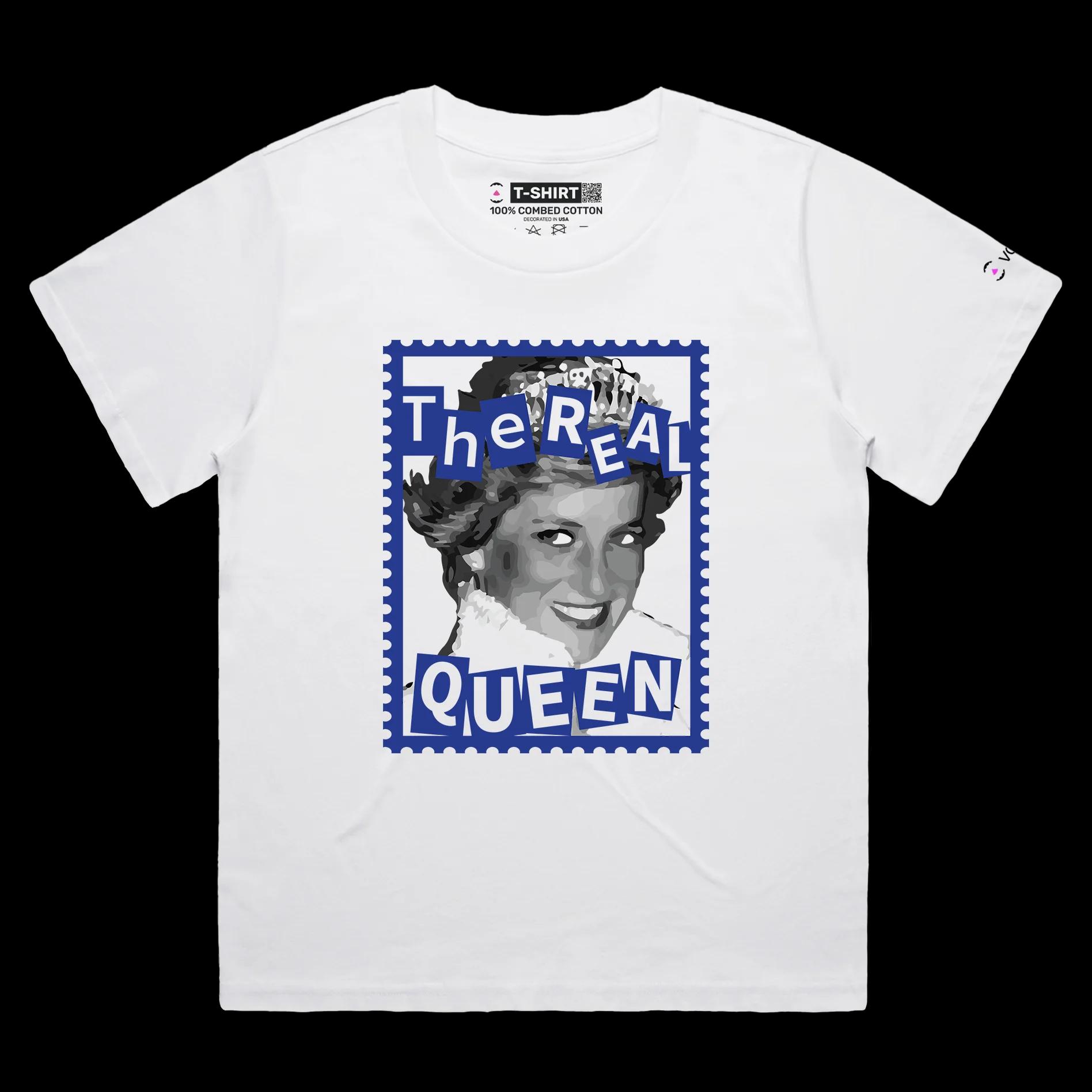 VOICEART White Female Loose Princess Diana Historical T-Shirt with Premium Quality Design Tee for Men and Women v1