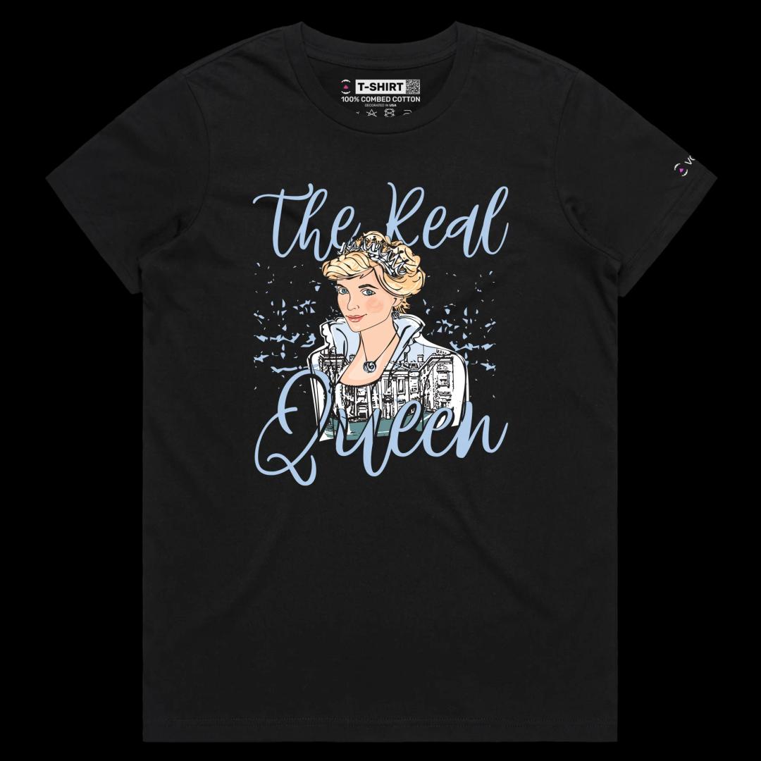VOICEART Black Female Regular Princess Diana Historical T-Shirt with Premium Quality Design Tee for Men and Women v2