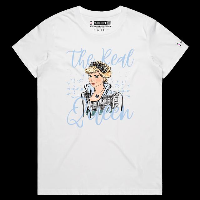 VOICEART White Female Regular Princess Diana Historical T-Shirt with Premium Quality Design Tee for Men and Women v2