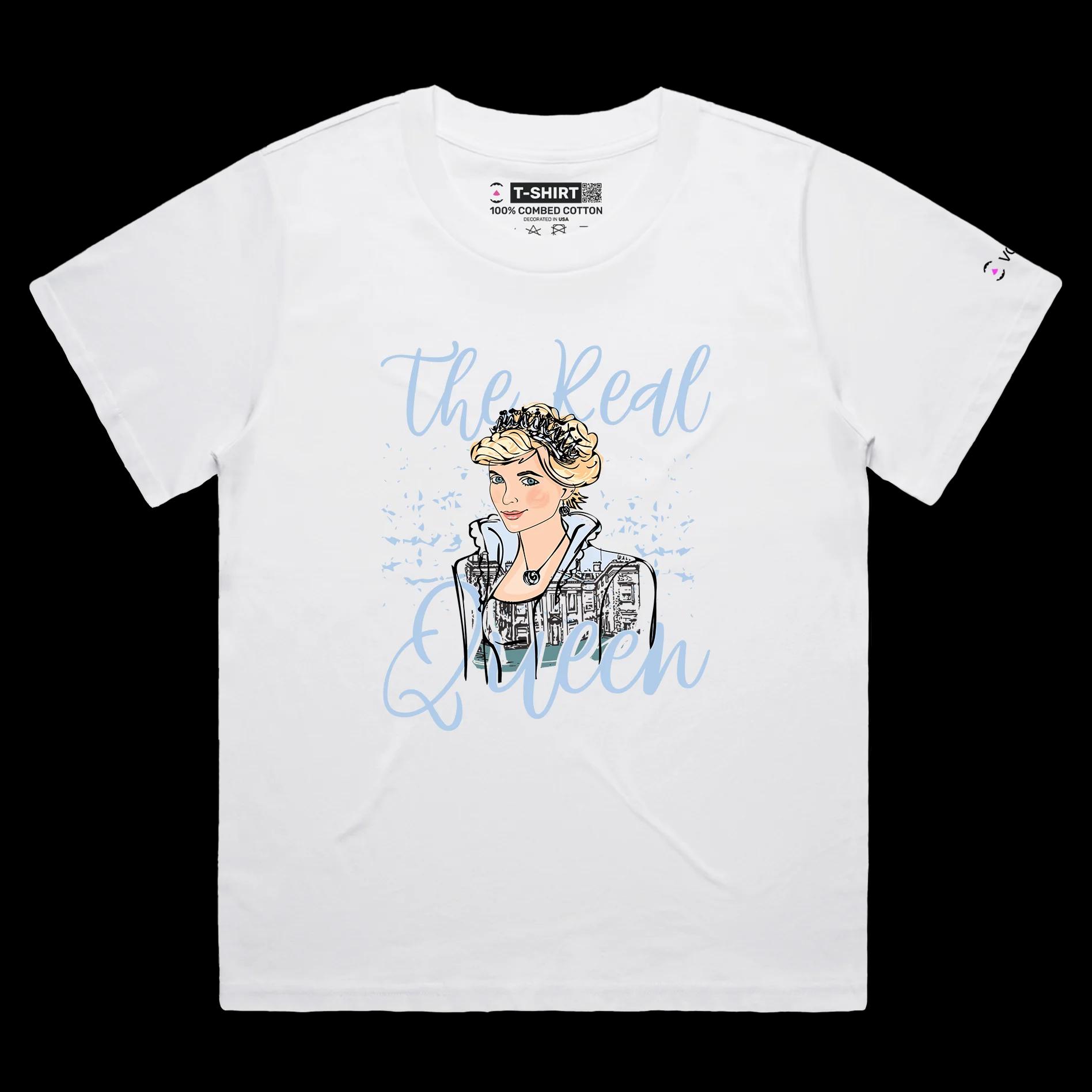 VOICEART White Female Loose Princess Diana Historical T-Shirt with Premium Quality Design Tee for Men and Women v2