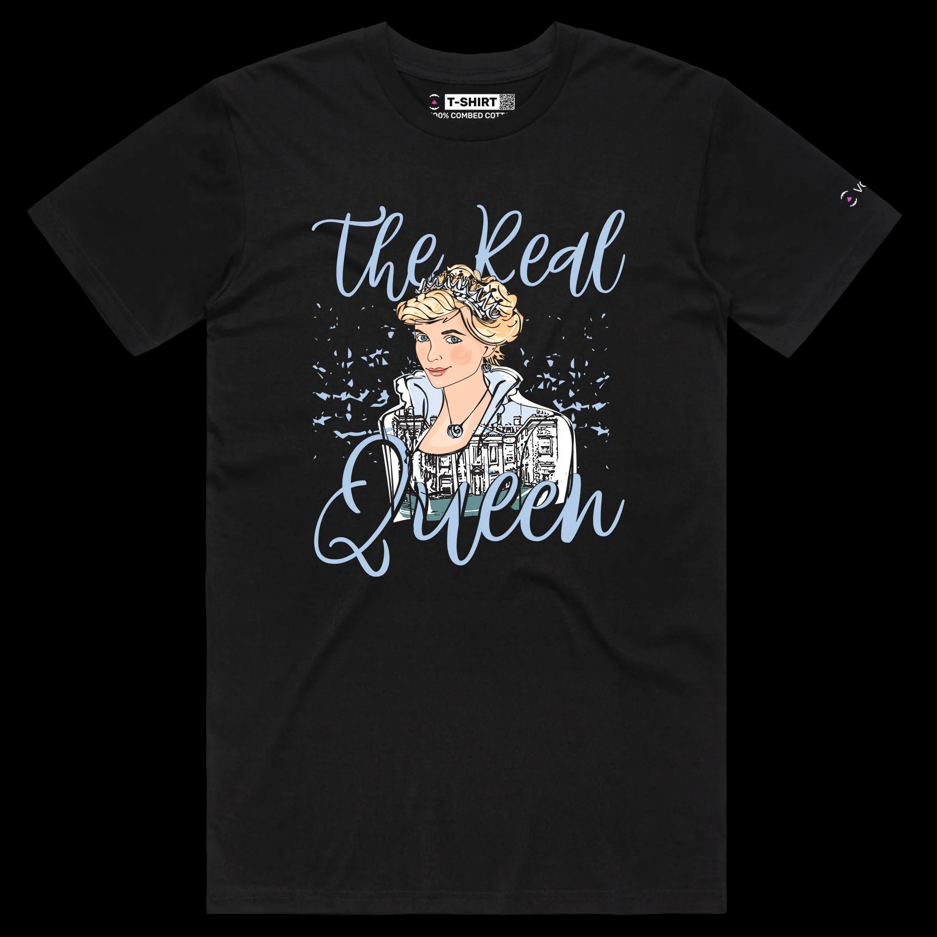 VOICEART Black Male Regular Princess Diana Historical T-Shirt with Premium Quality Design Tee for Men and Women v2