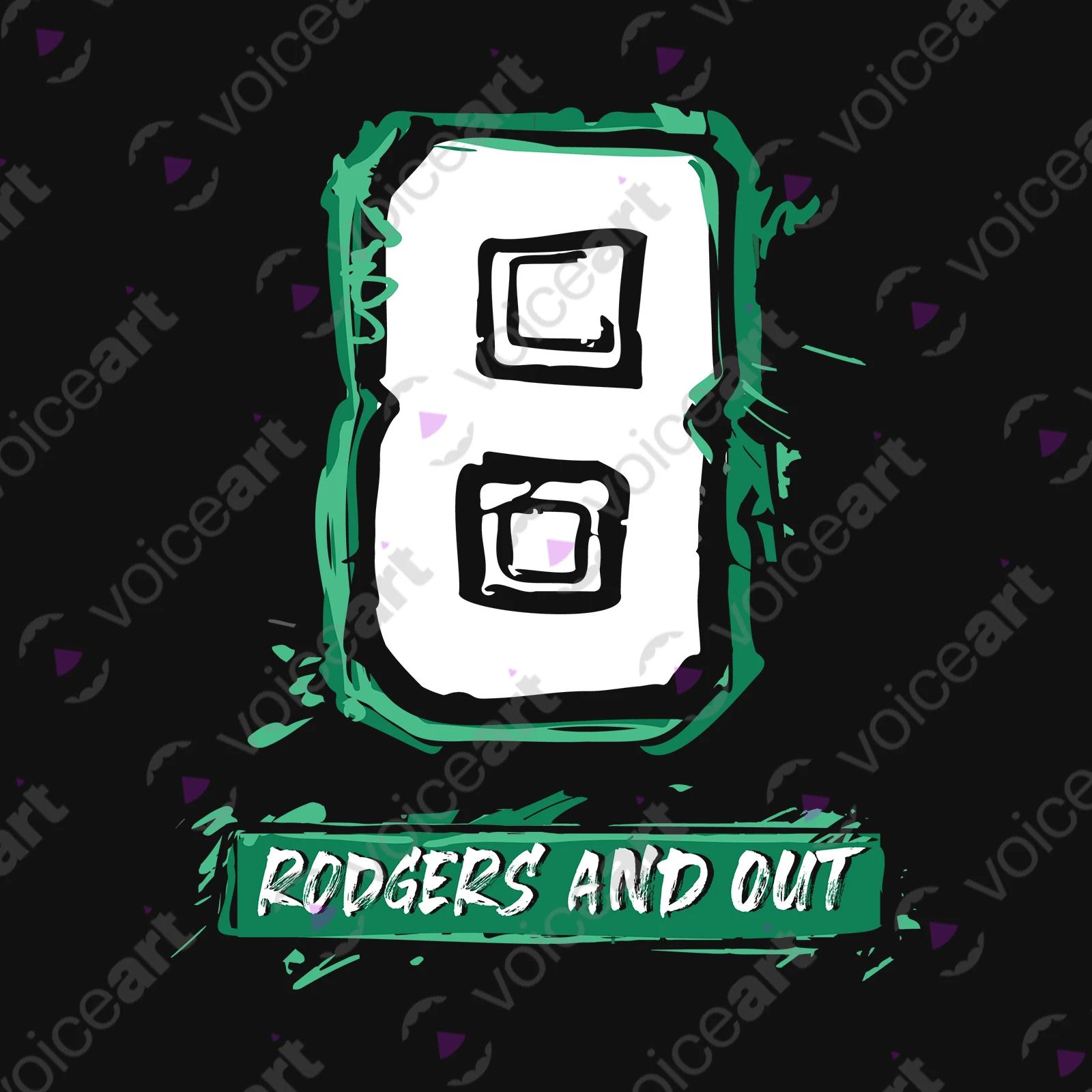 VOICEART Black Watermark Rodgers Out T-Shirt Premium Graphic Design Achilles Heel Wordplay Tee New York Football Fans