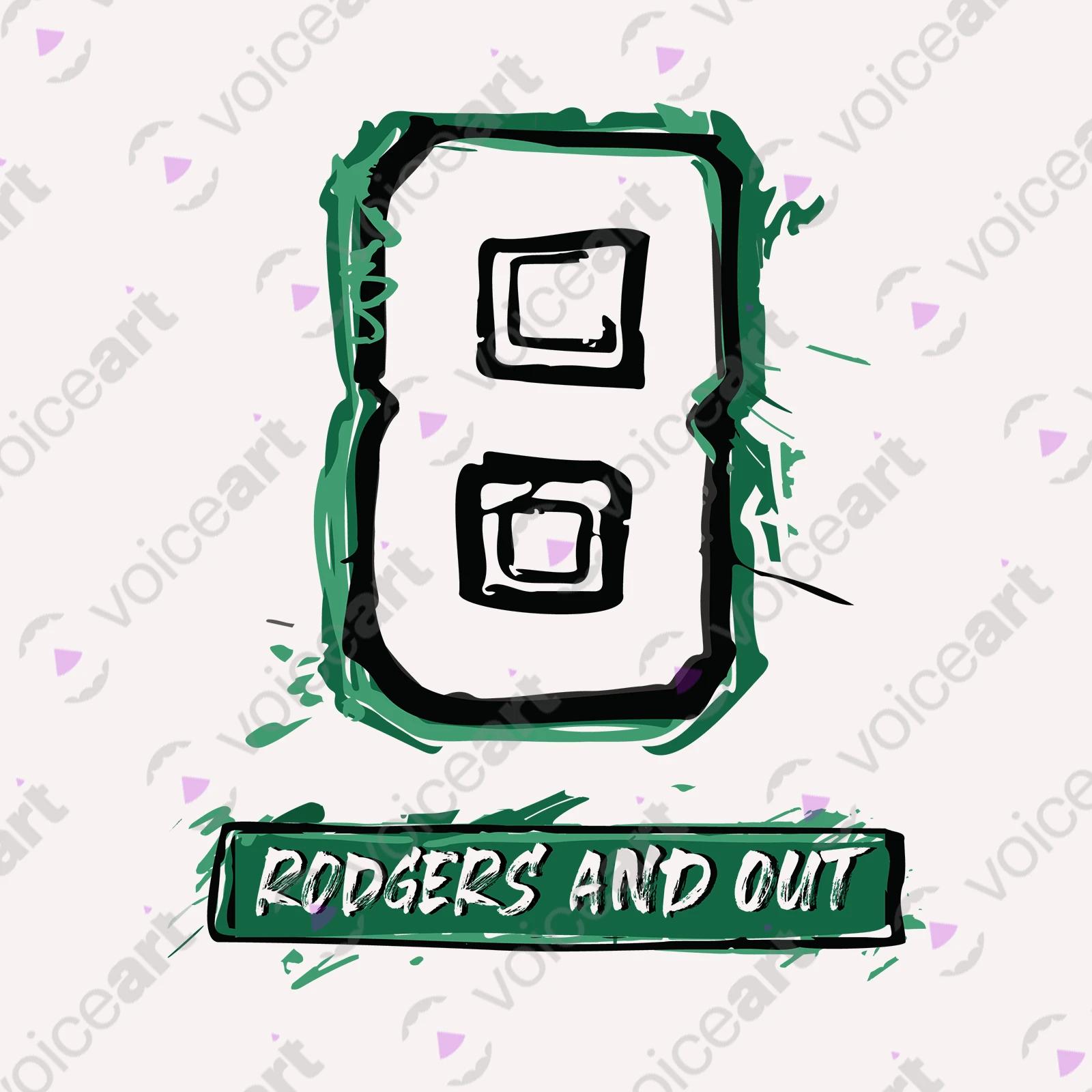 VOICEART White Watermark Rodgers Out T-Shirt Premium Graphic Design Achilles Heel Wordplay Tee New York Football Fans