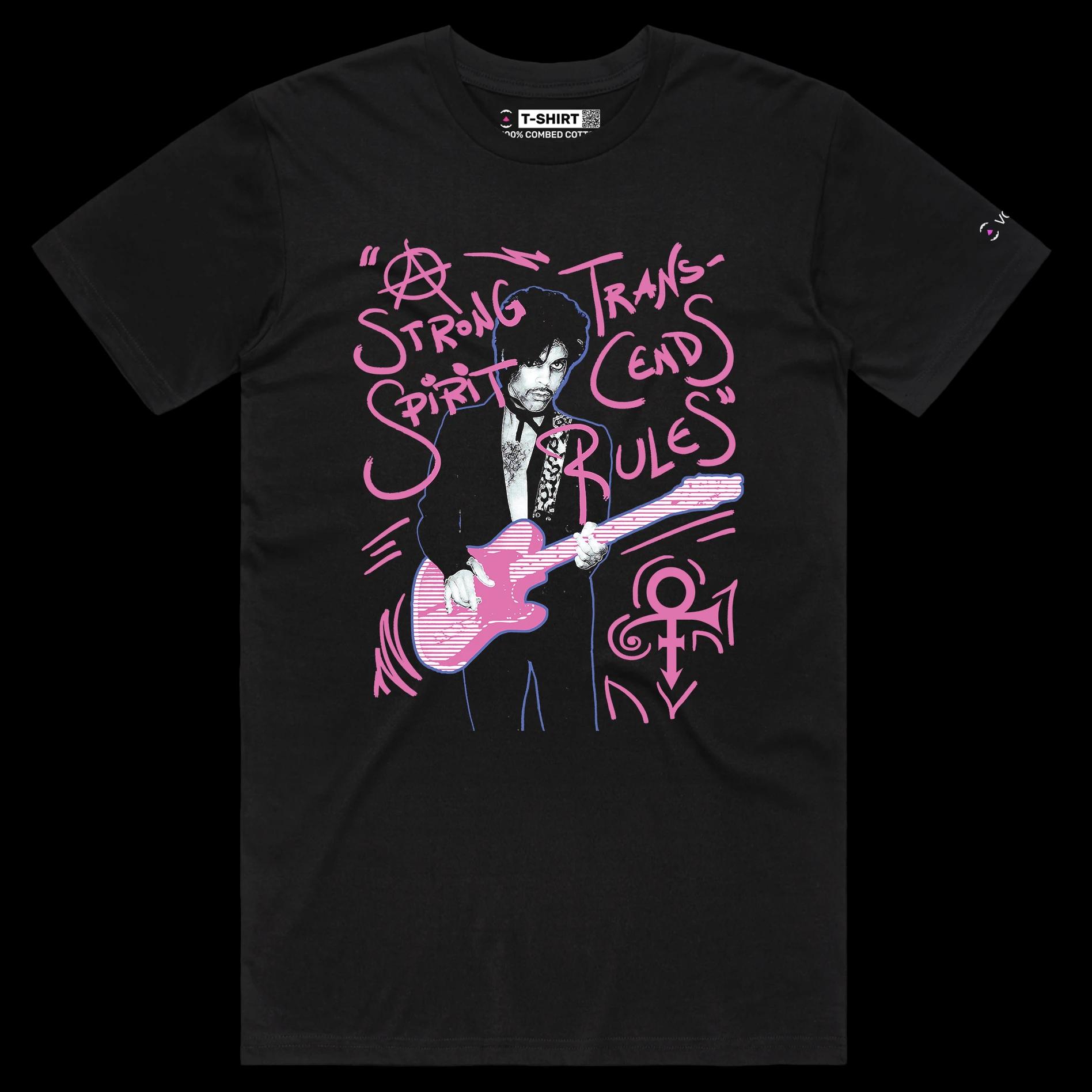 VOICEART Black Male Regular Prince Legendary Quote T-Shirt Premium Graphic Design Music Iconic Superstar Tee Prince Quote