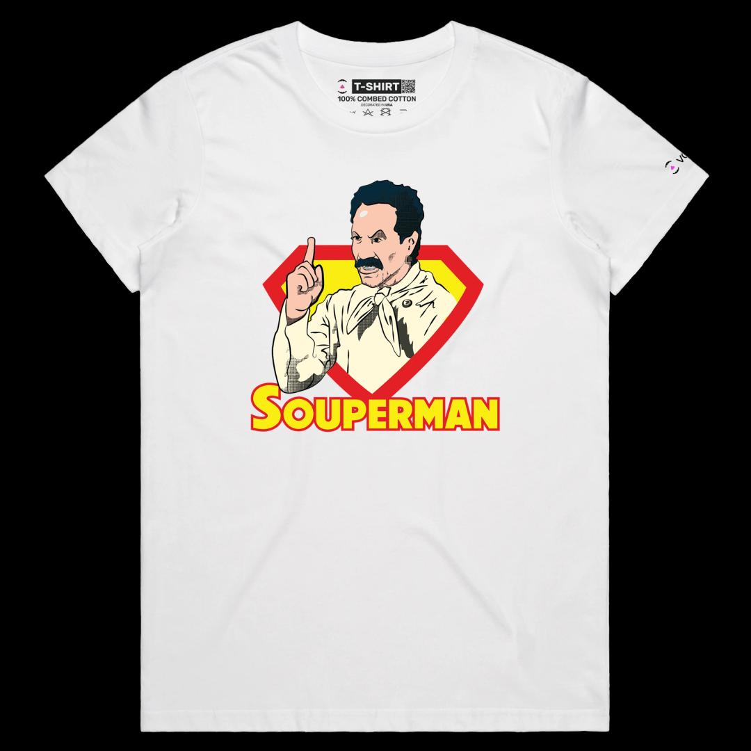 VOICEART White Female Regular Seinfeld Sitcom Funny tshirt Premium Quality Graphic Superman Wordplay Tee Nazi Character