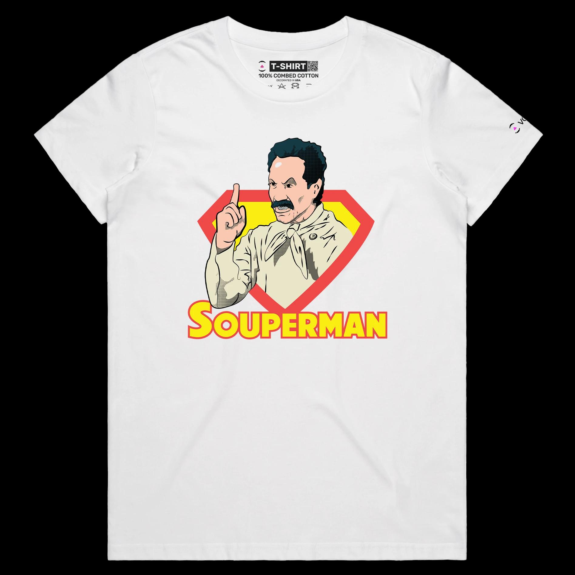 VOICEART White Female Regular Seinfeld Sitcom Funny tshirt Premium Quality Graphic Superman Wordplay Tee Nazi Character