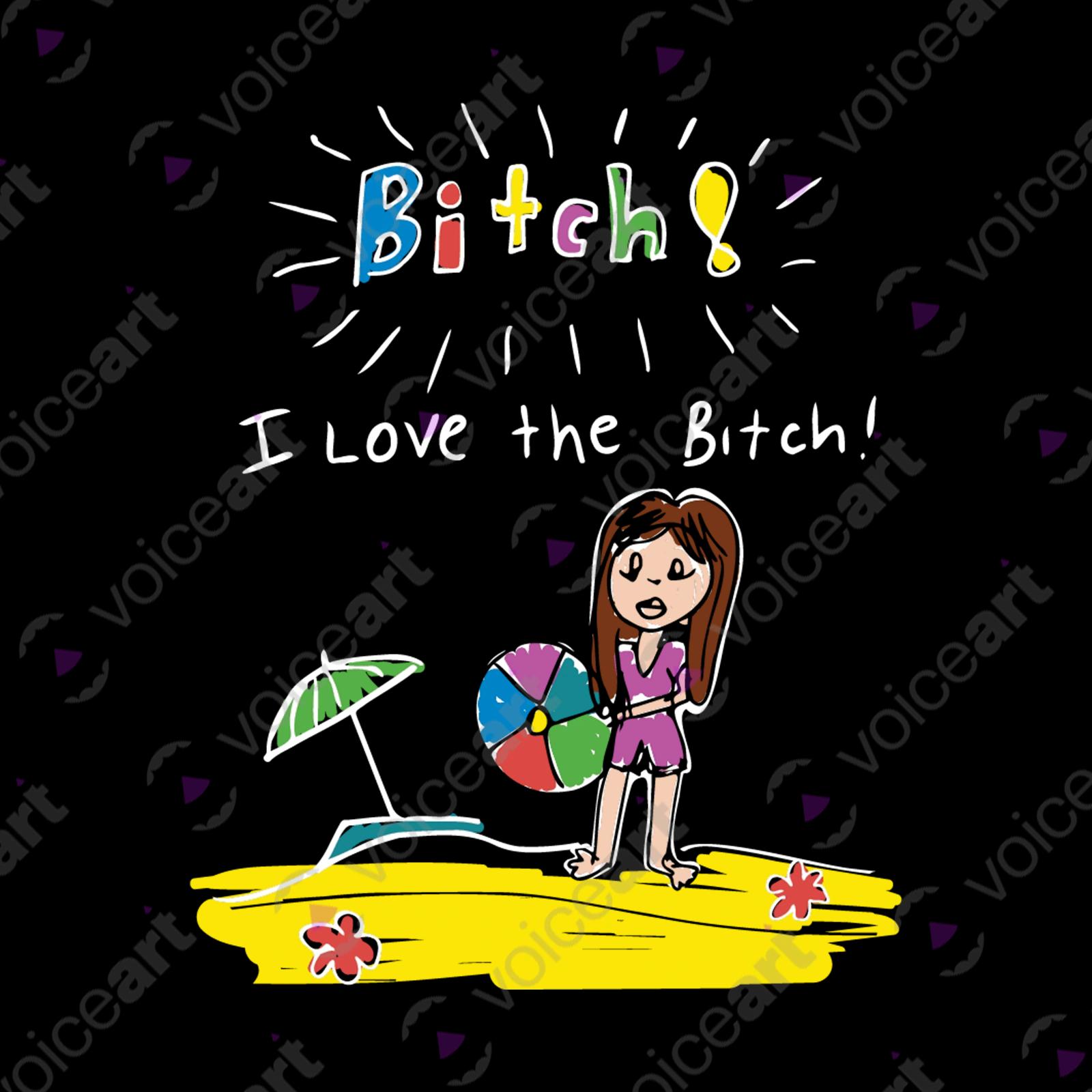 VOICEART Black Watermark Girl on a Beach Funny Shirt Premium Quality Graphic Design Beach Wordplay Tee from Child's View