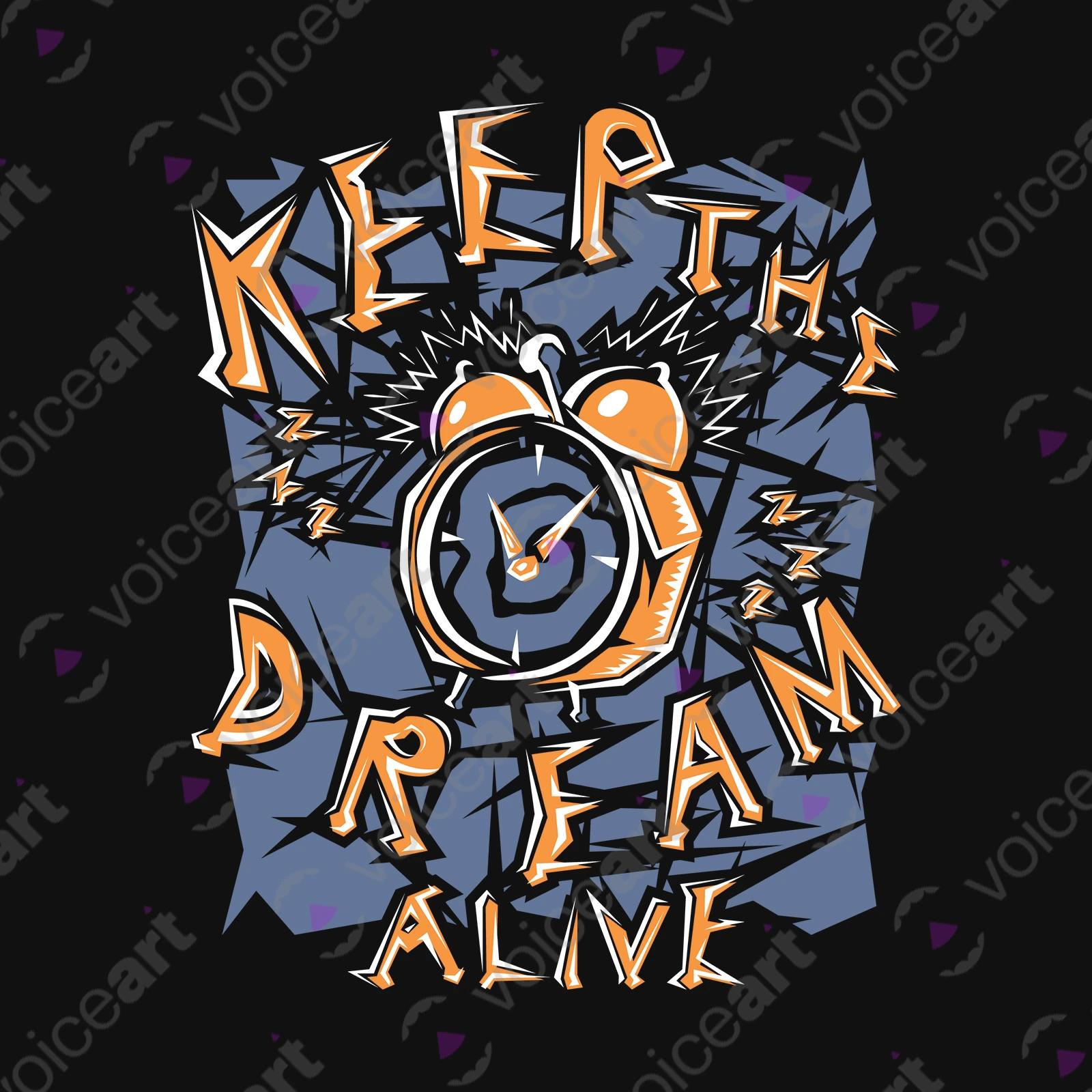 VOICEART Black Watermark Alarm Clock Snooze Button Funny T-Shirt Premium Quality Graphic Wake Up for Work Tee Play Words