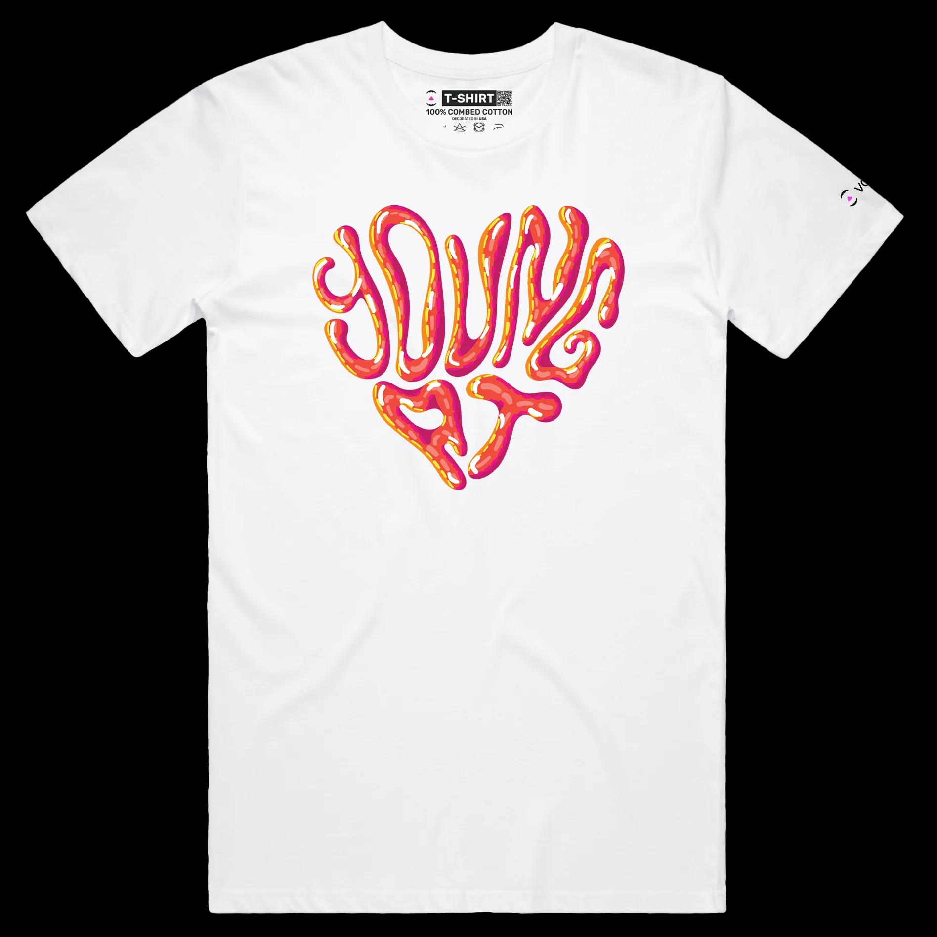 VOICEART White Male Regular Young Heart Lifestyle Shirt Premium Quality Graphic Youthful Motivation Health and Fitness Tee