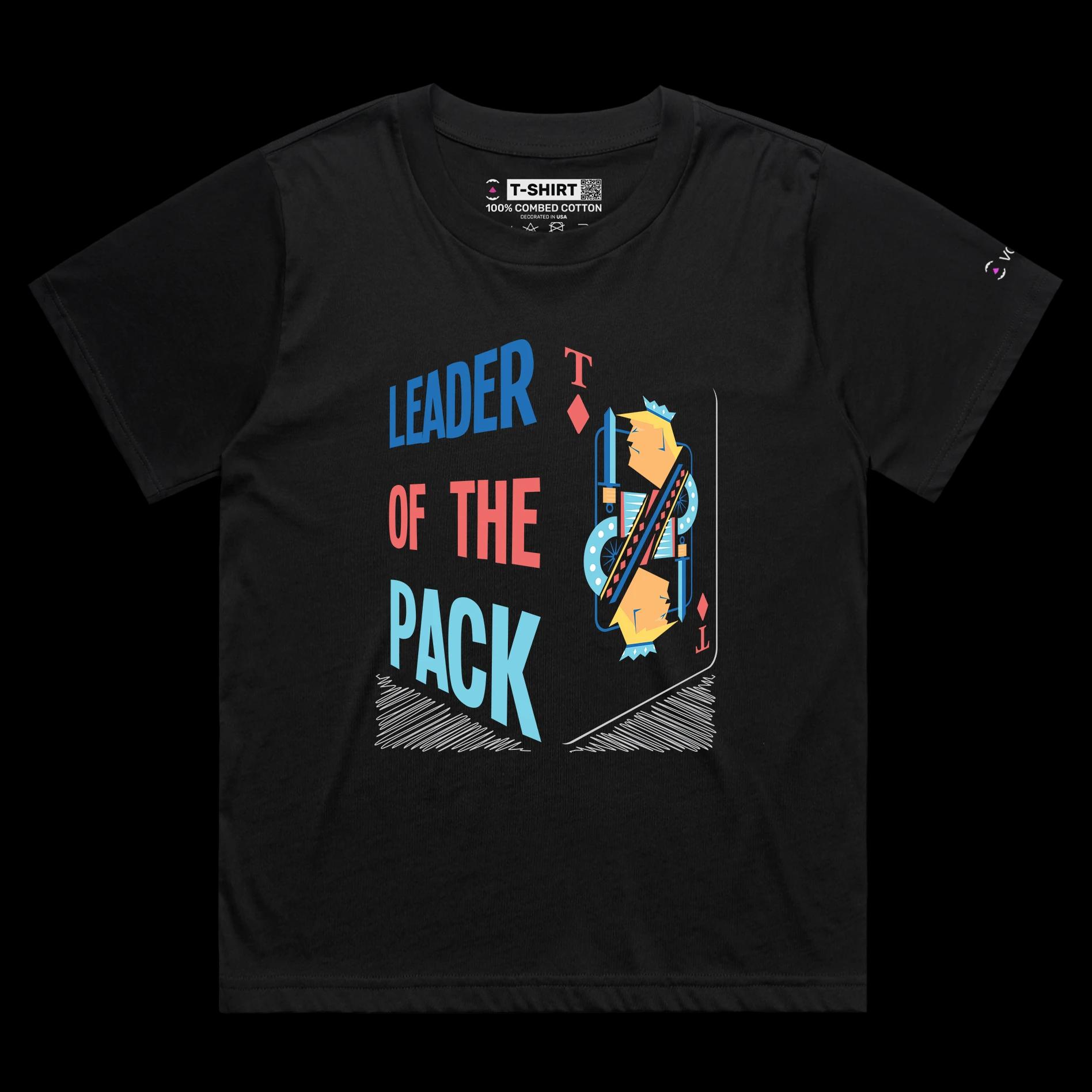 VOICEART Black Female Loose President Donald Trump King of Diamonds Funny Political T-Shirt Premium Leader of the Pack