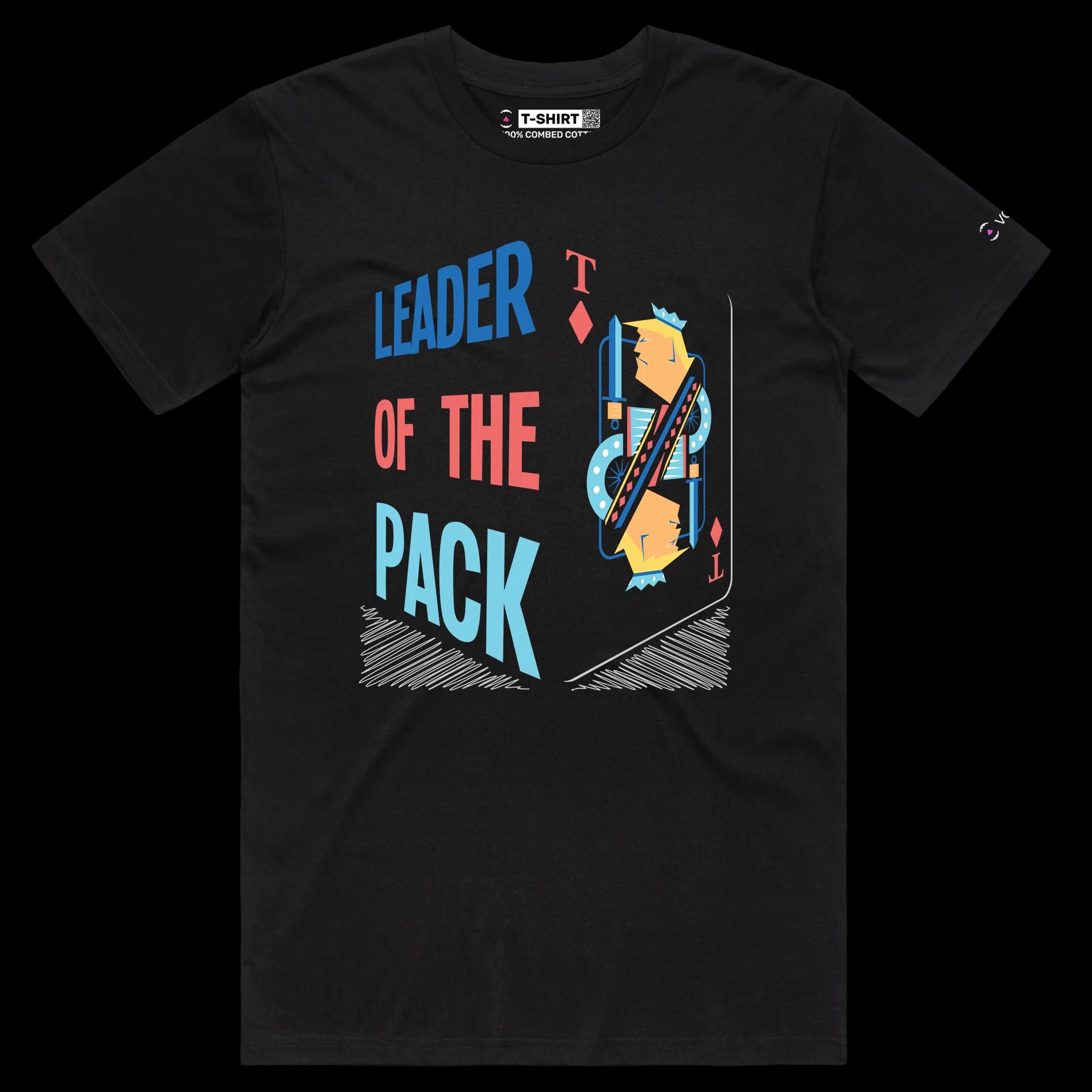 VOICEART Black Male Regular President Donald Trump King of Diamonds Funny Political T-Shirt Premium Leader of the Pack