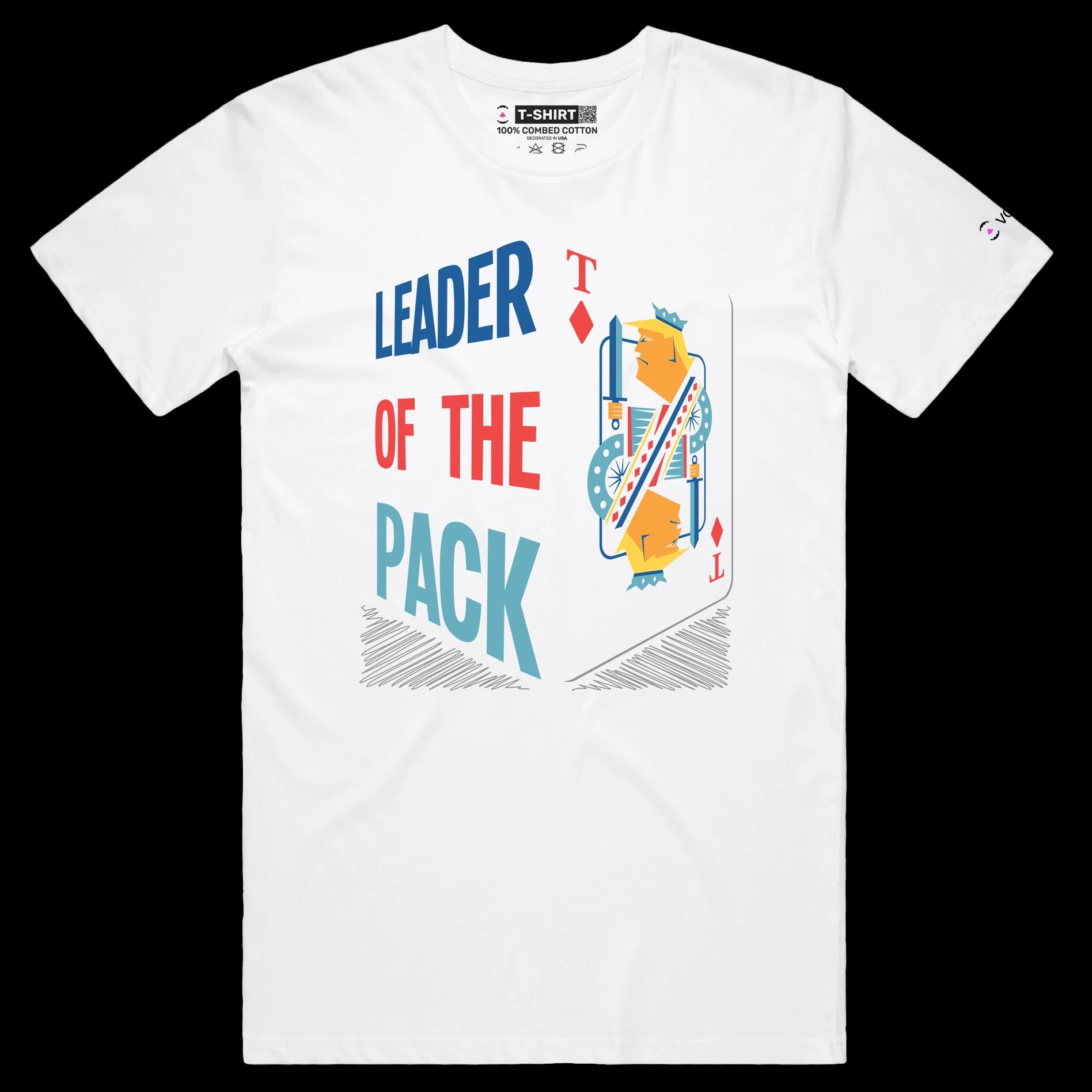 VOICEART White Male Regular President Donald Trump King of Diamonds Funny Political T-Shirt Premium Leader of the Pack