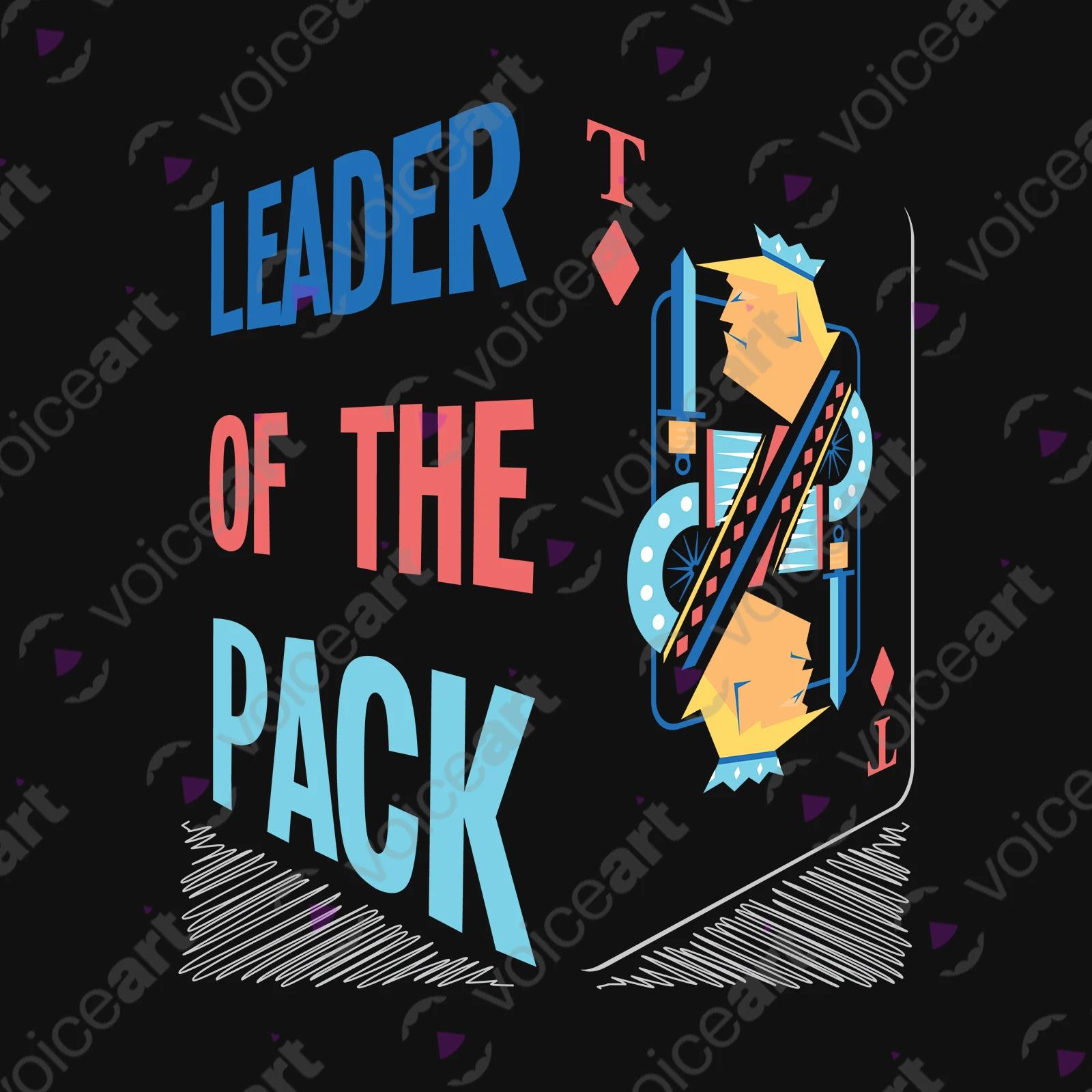 VOICEART Black Watermark President Donald Trump King of Diamonds Funny Political T-Shirt Premium Leader of the Pack