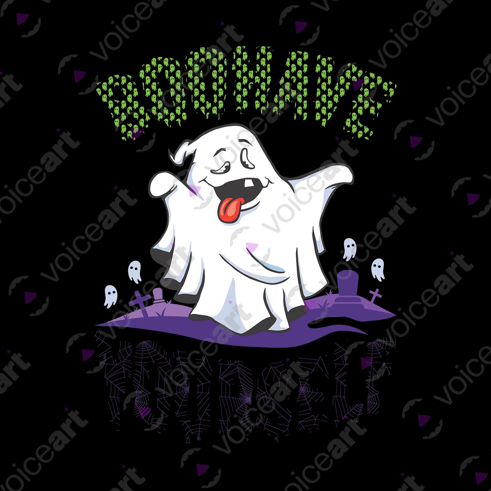 VOICEART Black Watermark Crazy Ghost Funny TShirt with Premium Quality Graphic Scary Tee for Holidays with Play on Words