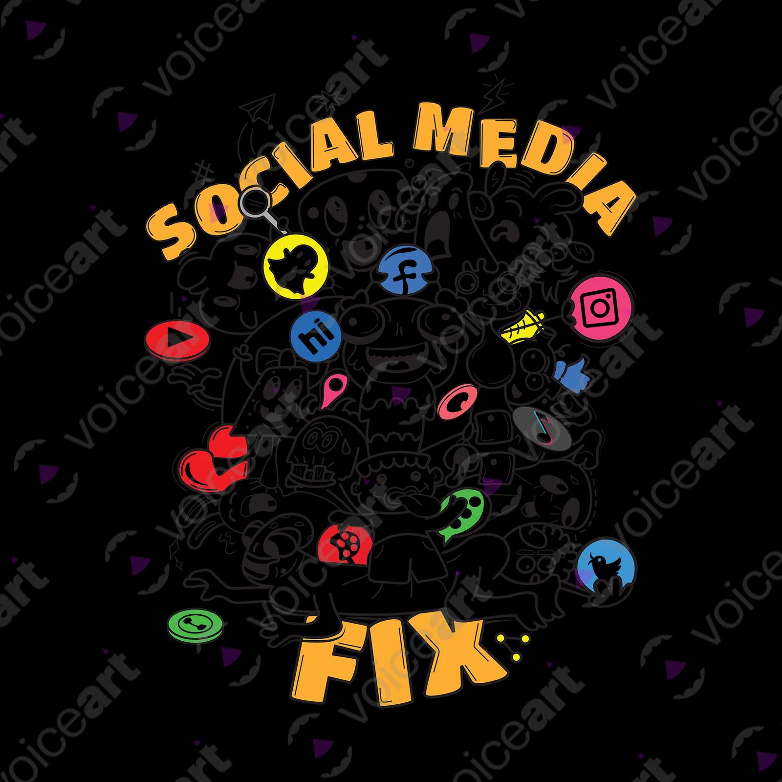 VOICEART White Watermark Social Media Fixation Funny shirt Premium Quality Social Issues Addiction Dark Humor Tee v1