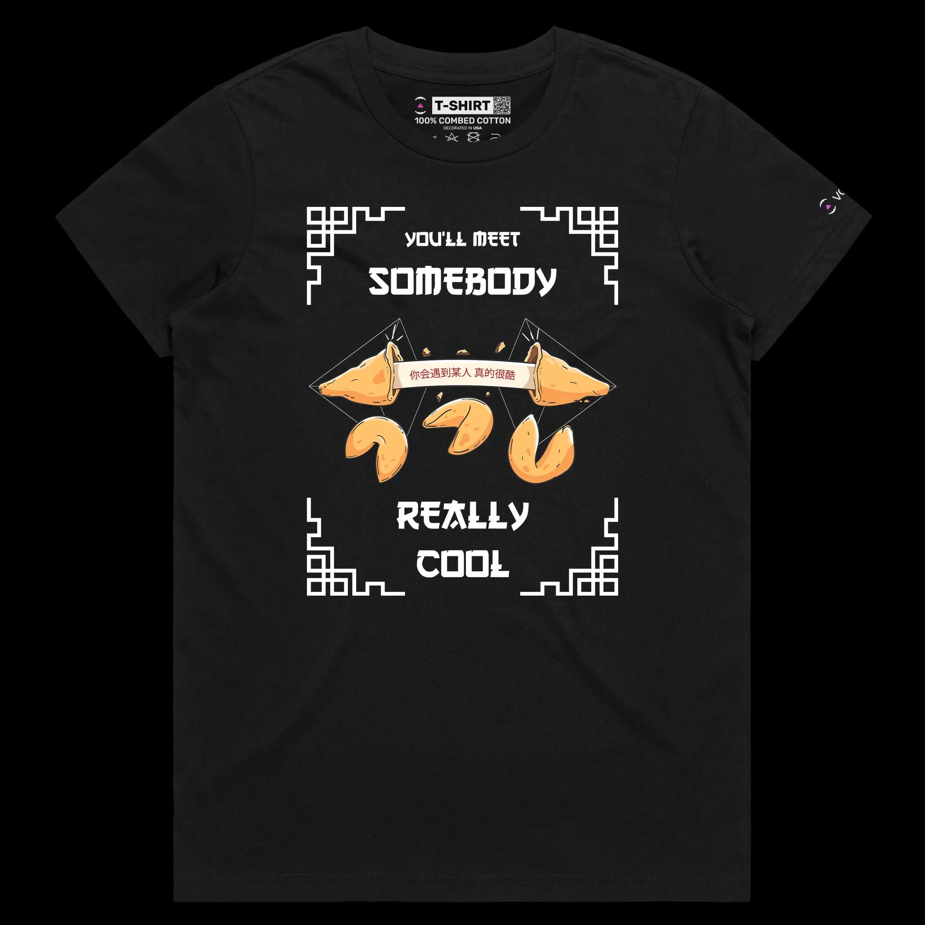 VOICEART Black Female Regular Asian Food Funny T-Shirt Premium Quality Graphic Design Chinese Cuisine Kung Pao Chicken Tee