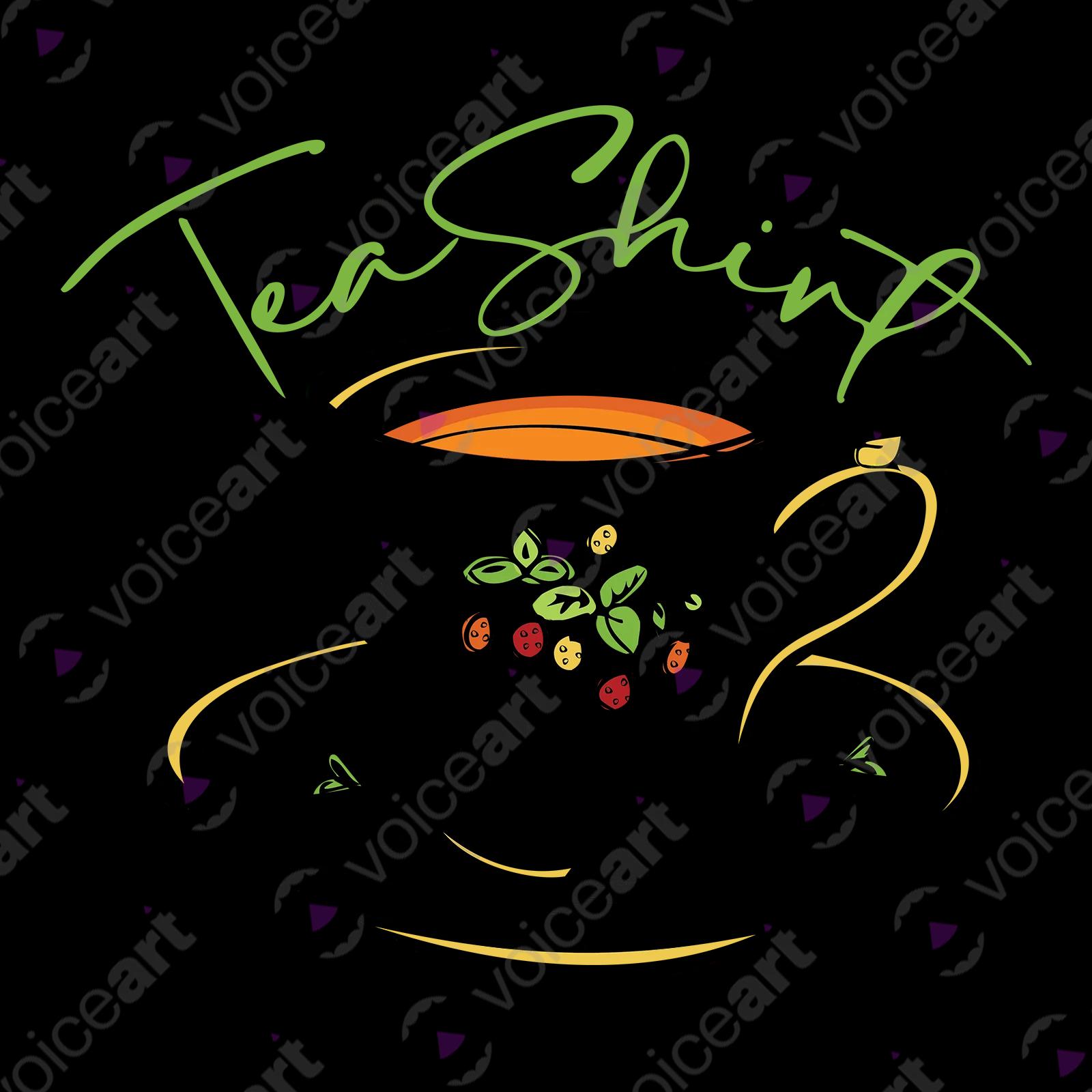 VOICEART White Watermark Cup of Tea Funny T-Shirt with Premium Quality Graphic Design Clever Wordplay Humor Tee